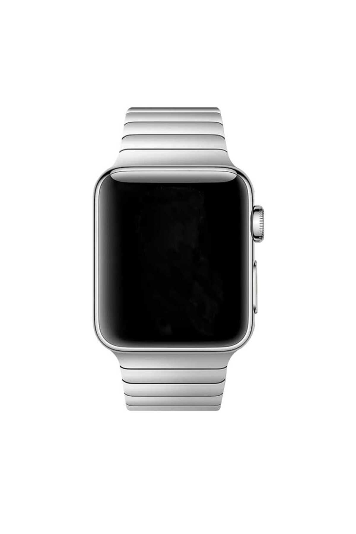 Watch Ultra 49mm Kordon Uyumlu KRD-35 Metal Strap Kayış CLO- Gri