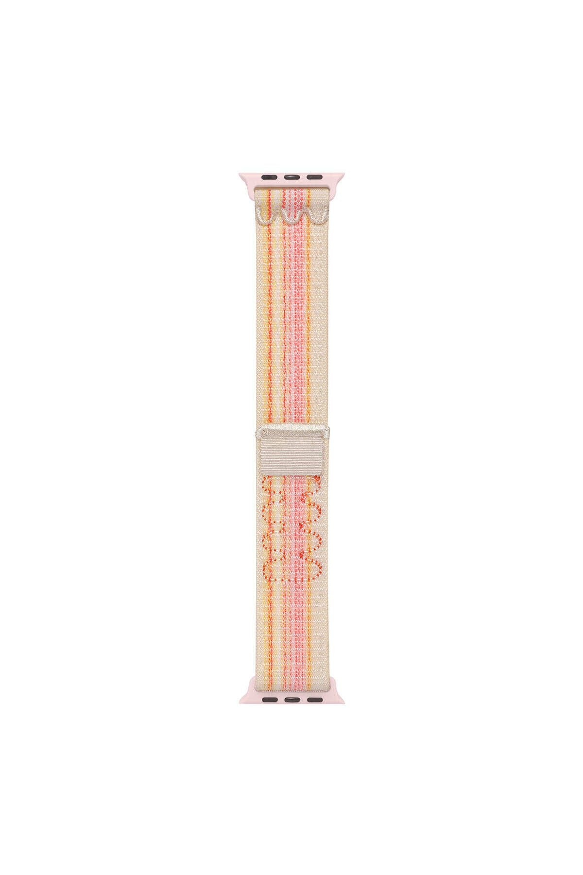 Watch 7 45mm Uyumlu KRD-91 Hasır Kordon Strap Kayış CLO- Pembe