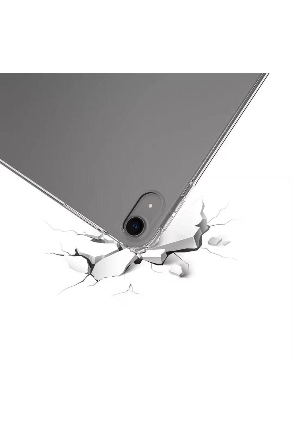 iPad Air 11 2024 Kılıf Uyumlu Zore Tablet Nitro Anti Shock Silikon Kapak-Şeffaf
