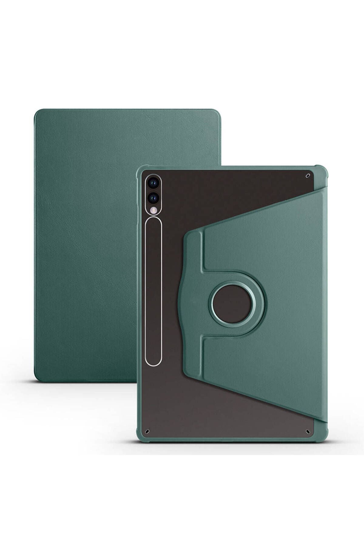 Galaxy Tab S9 Plus Kılıf Uyumlu Termik Kalem Bölmeli Dönebilen Standlı Kılıf-Lavendery Gray