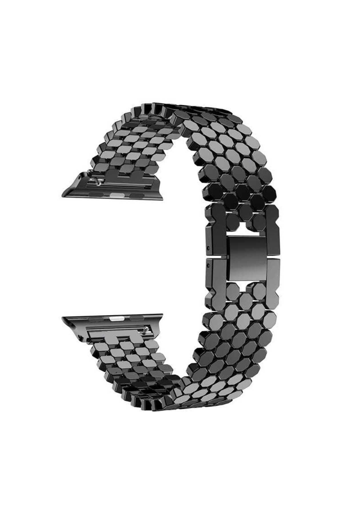 Watch Ultra 49mm Kordon Uyumlu KRD-30 Metal Strap Kayış CLO- Rose Gold