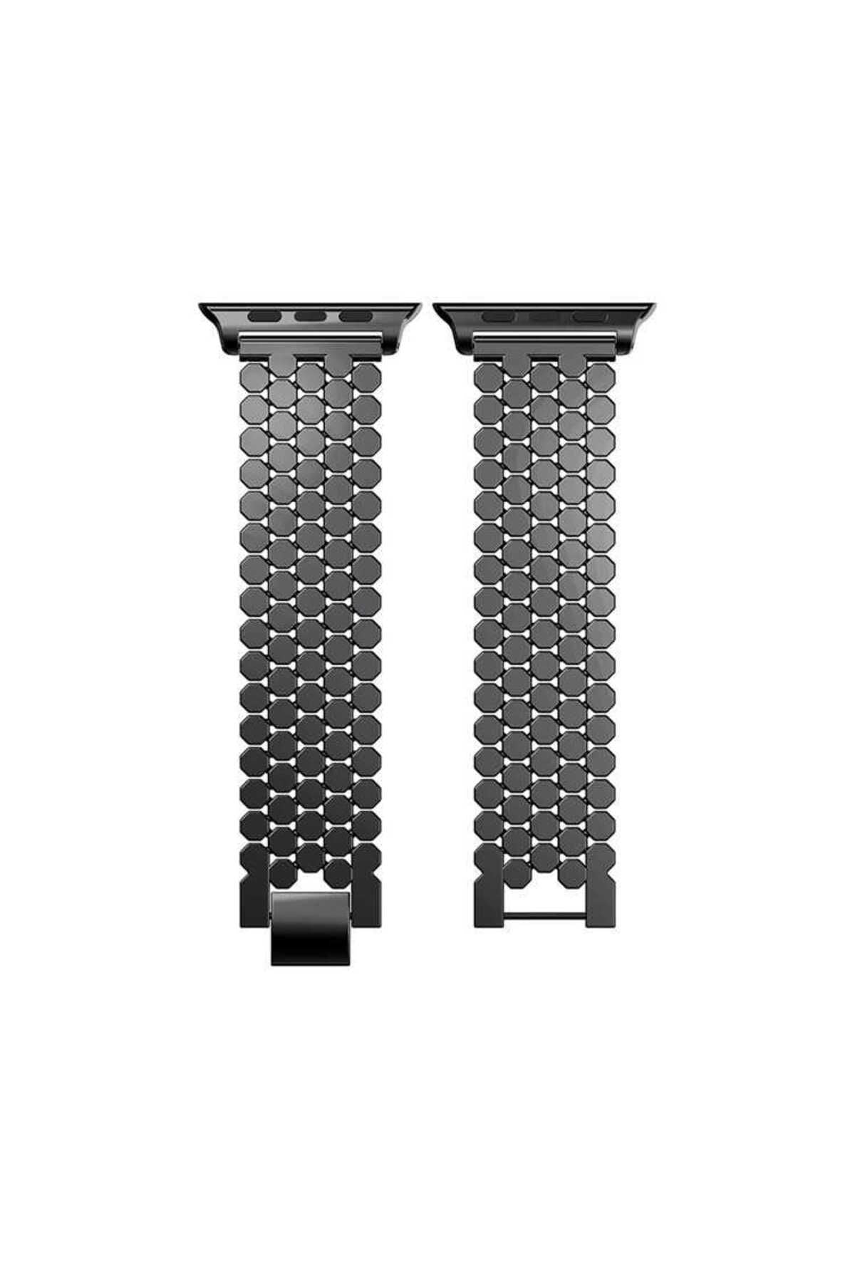 Watch Ultra 49mm Kordon Uyumlu KRD-30 Metal Strap Kayış CLO- Rose Gold