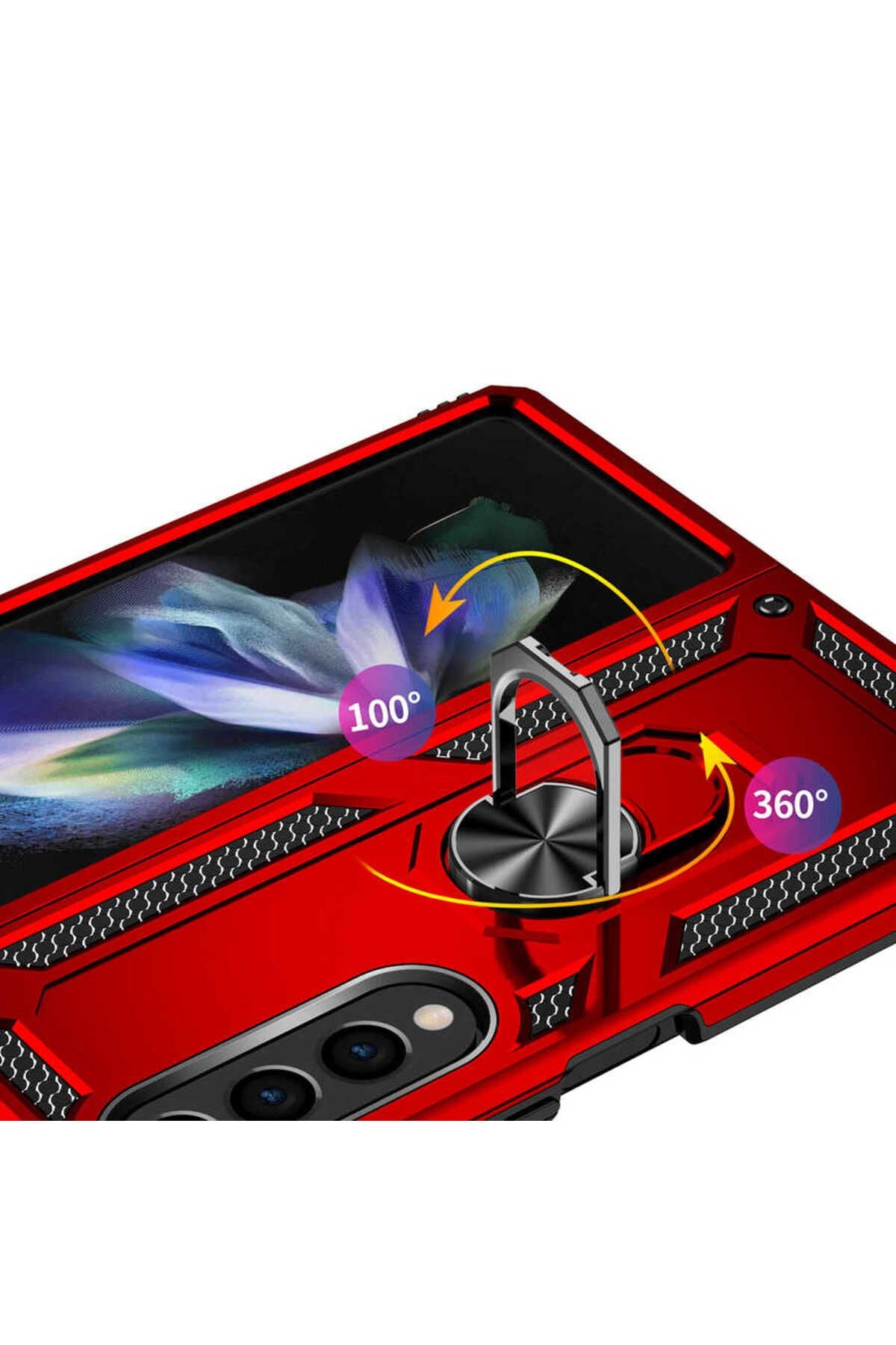 Galaxy Z Fold 4 Uyumlu TQR Vega Kılıf-Siyah