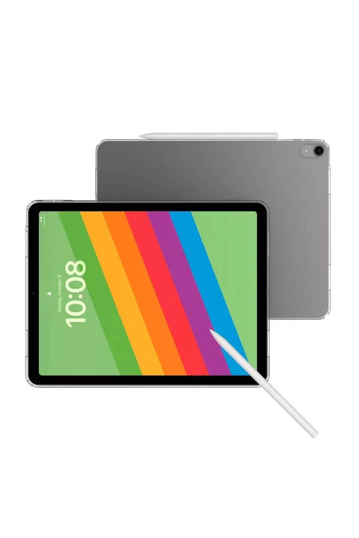iPad Air 11 2024 Kılıf Uyumlu Zore Tablet Nitro Anti Shock Silikon Kapak-Şeffaf