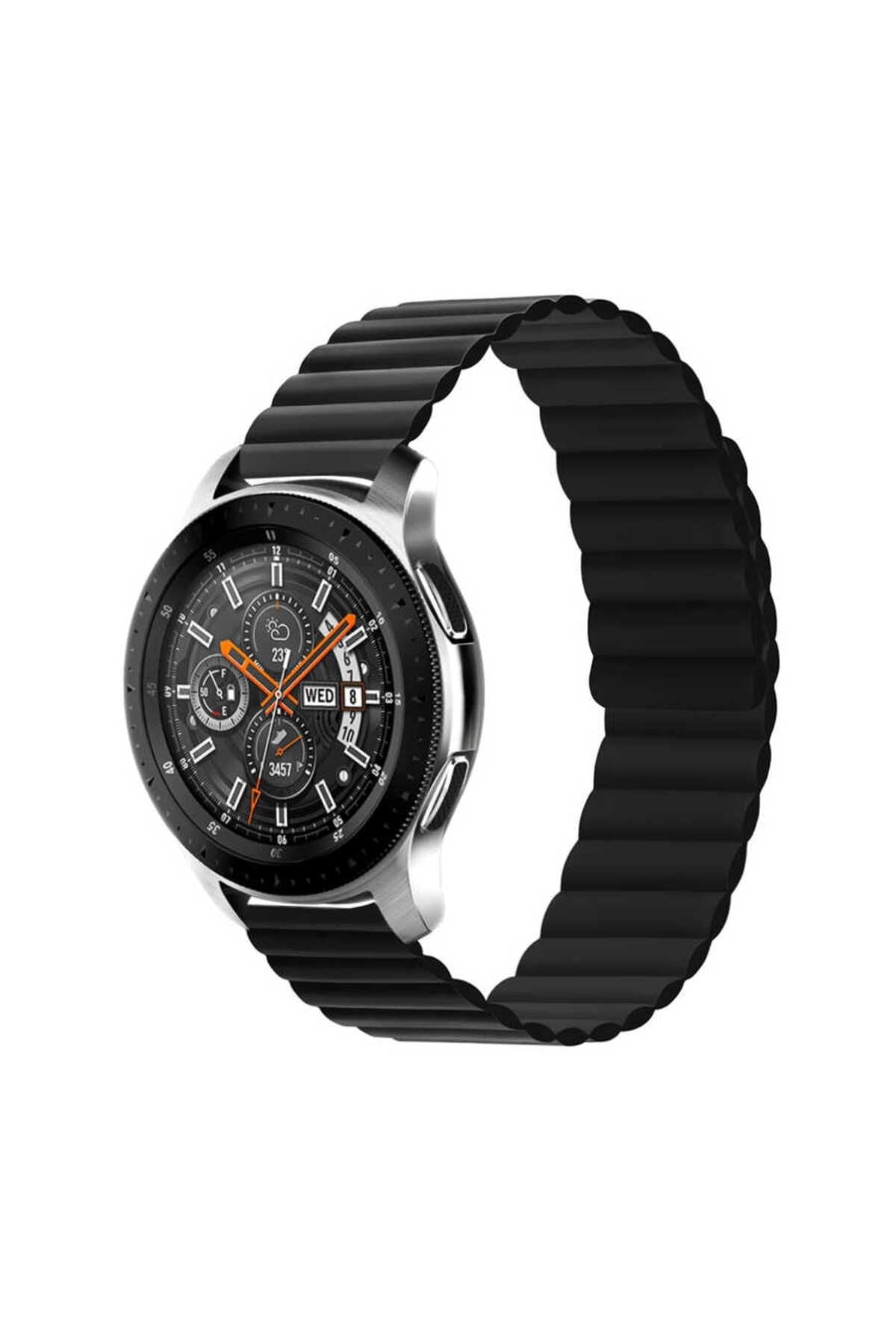 Galaxy Watch Active 2 44mm Uyumlu KRD-52 Zore Kordon-Gri-Sarı