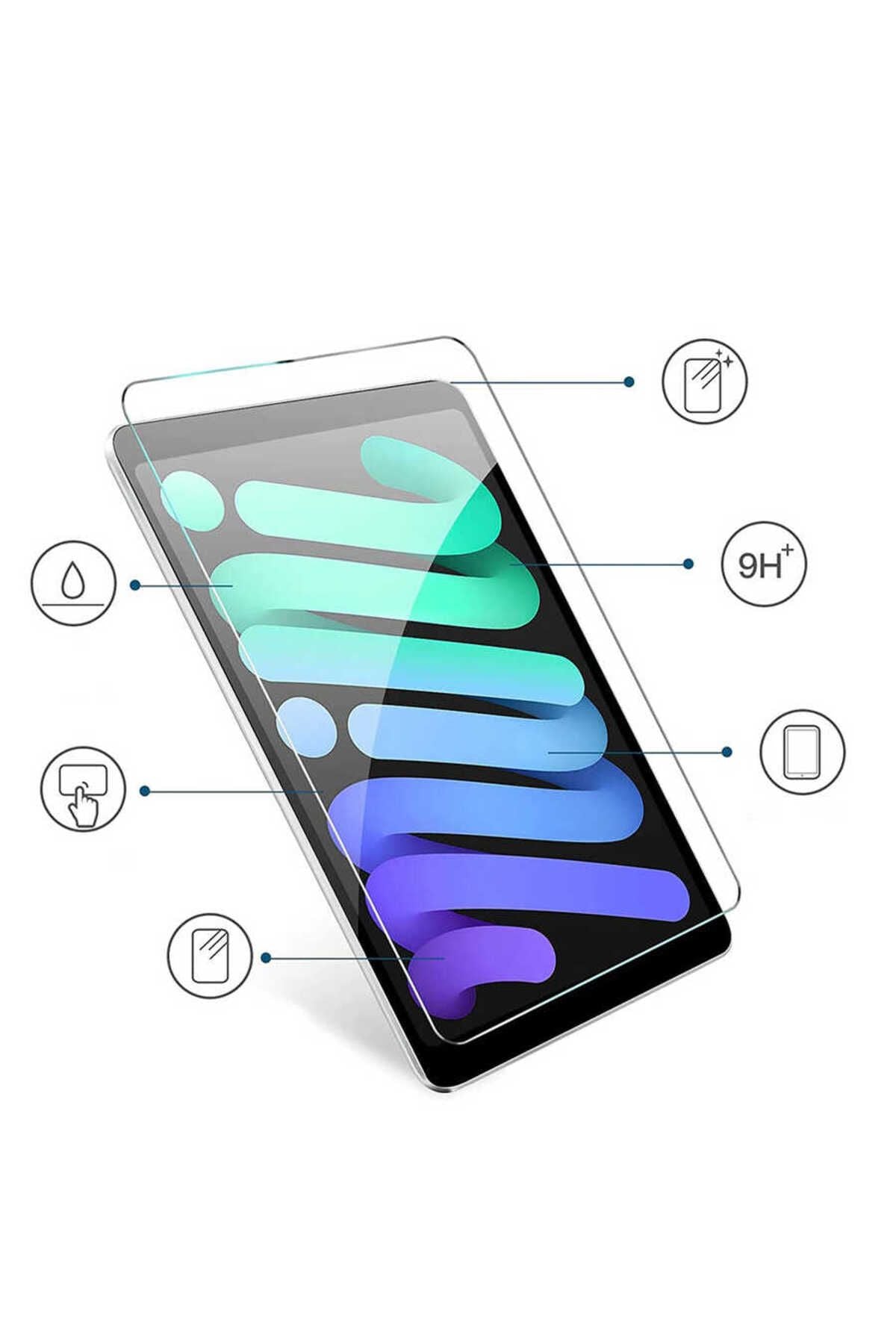 iPad 10.9 2022 (10.Nesil) Uyumlu Zore 5in1 Tablet Temperli Cam Ekran Koruyucu-Renksiz