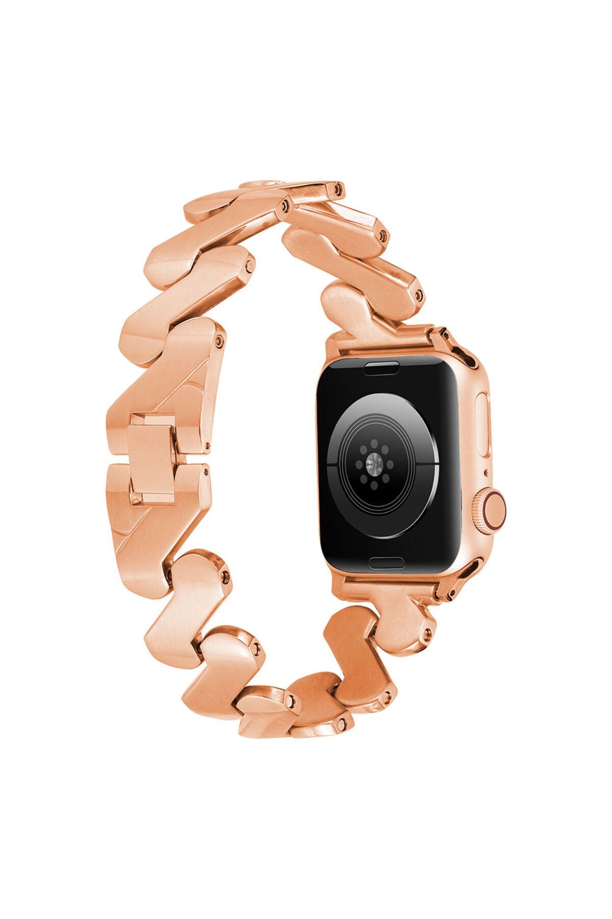 Watch Ultra 49mm Kordon Uyumlu KRD-80 Metal Strap Kayış CLO- Gold