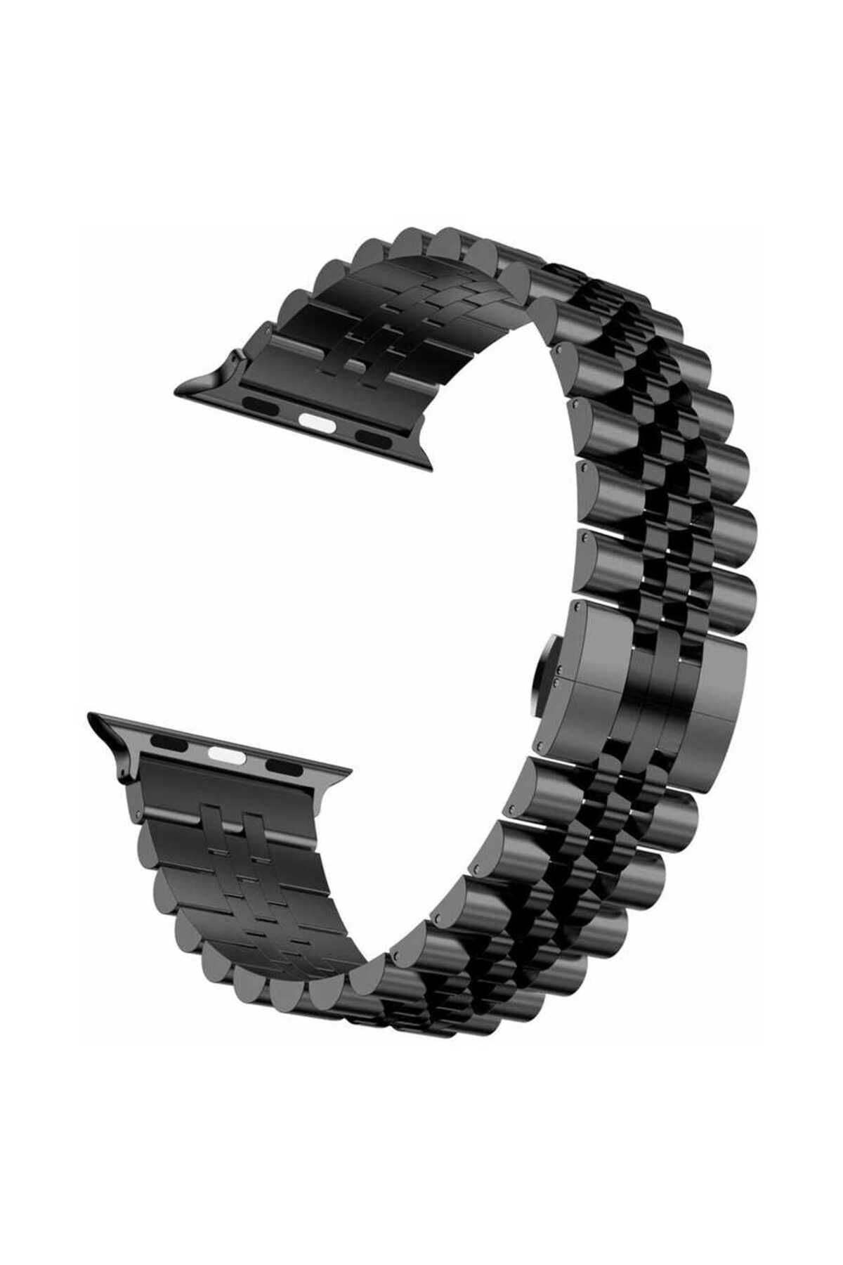 Watch Ultra 49mm Kordon Uyumlu KRD-36 Metal Strap Kayış CLO- Gümüş