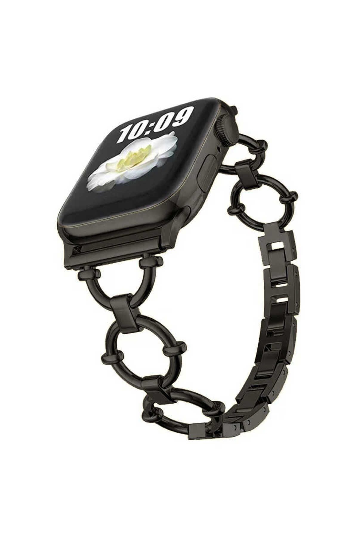 Watch Ultra 49mm Kordon Uyumlu KRD-56 Metal Strap Kayış CLO- Gümüş