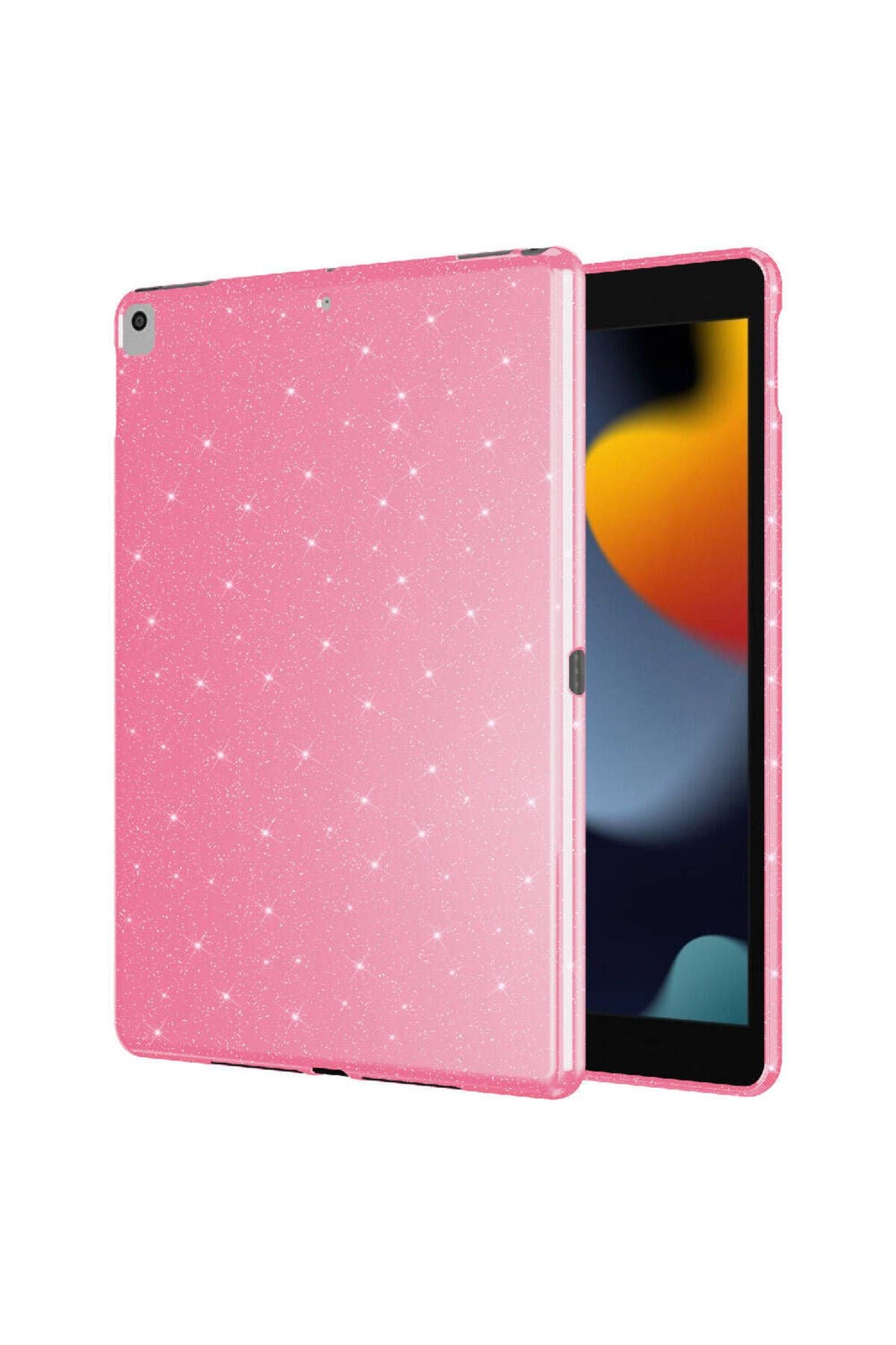 iPad Pro 10.5 (7 Nesil) Simli Parlak Görünümlü Uyumlu Zore Tablet Koton Kılıf-Gümüş