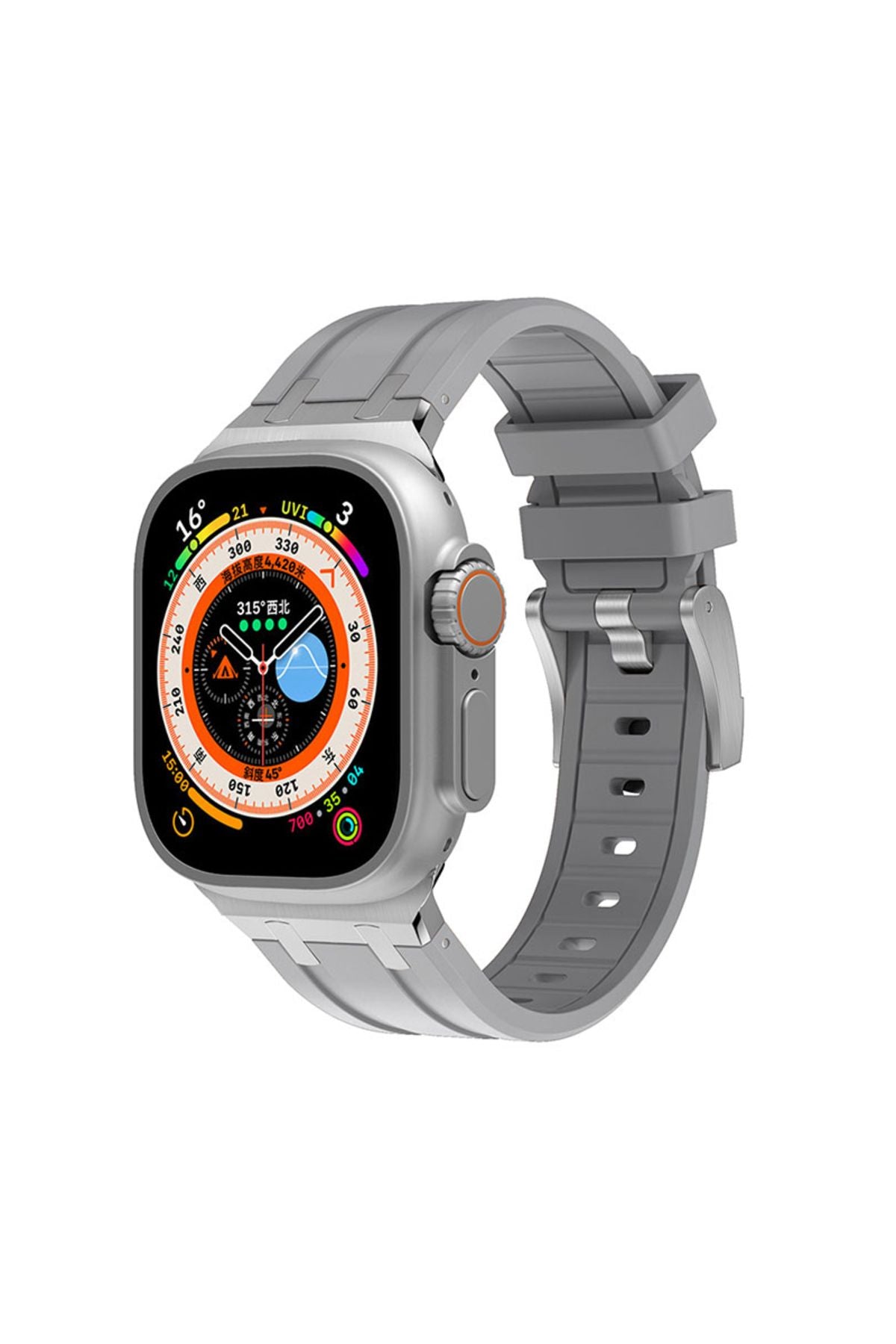 Watch 7 45mm Uyumlu KRD-89 Uyumlu Zore Kordon-Gümüş