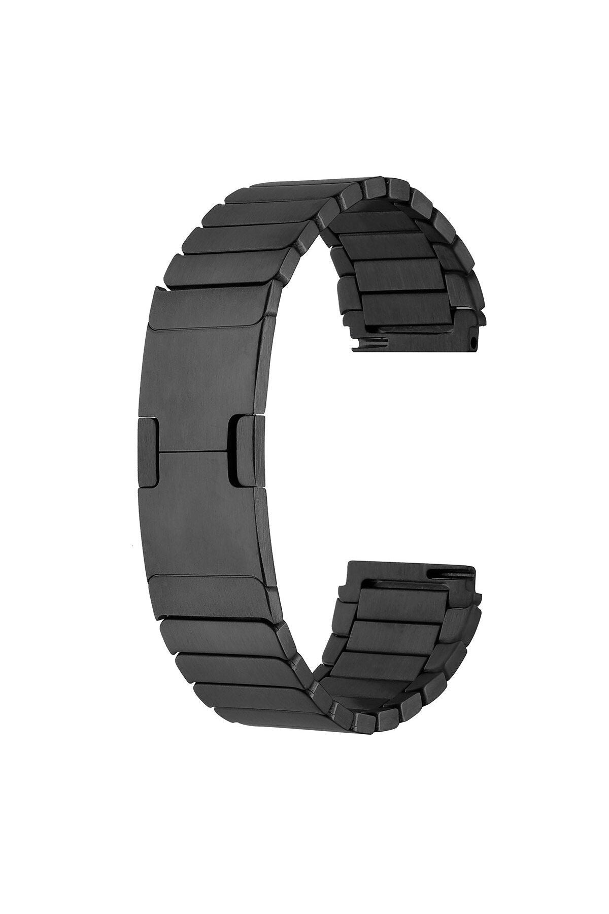 Galaxy Watch 46mm Uyumlu KRD-82 22mm Metal Zore Kordon-Gri