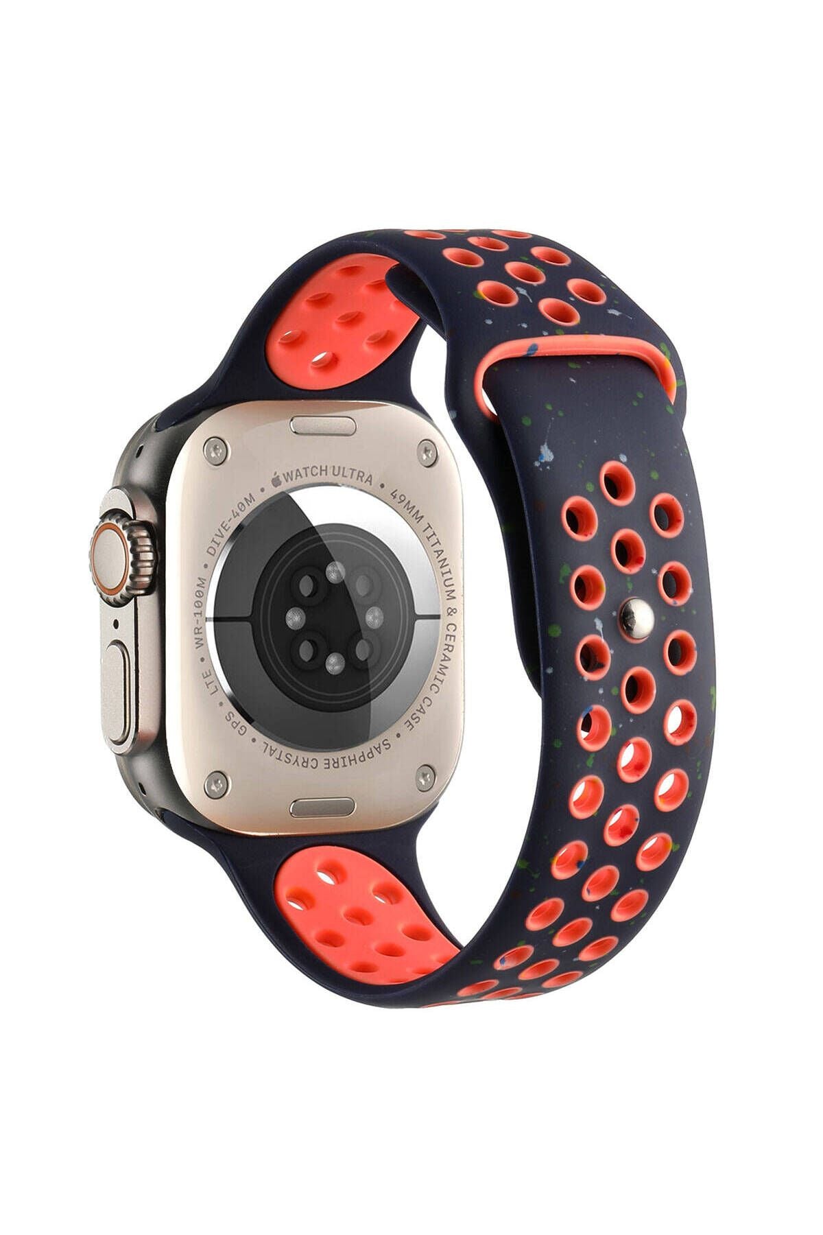 Watch Ultra 49mm Kordon Yeni Seri 2023 KRD-02 Uyumlu Strap Kayış CLO- Turuncu