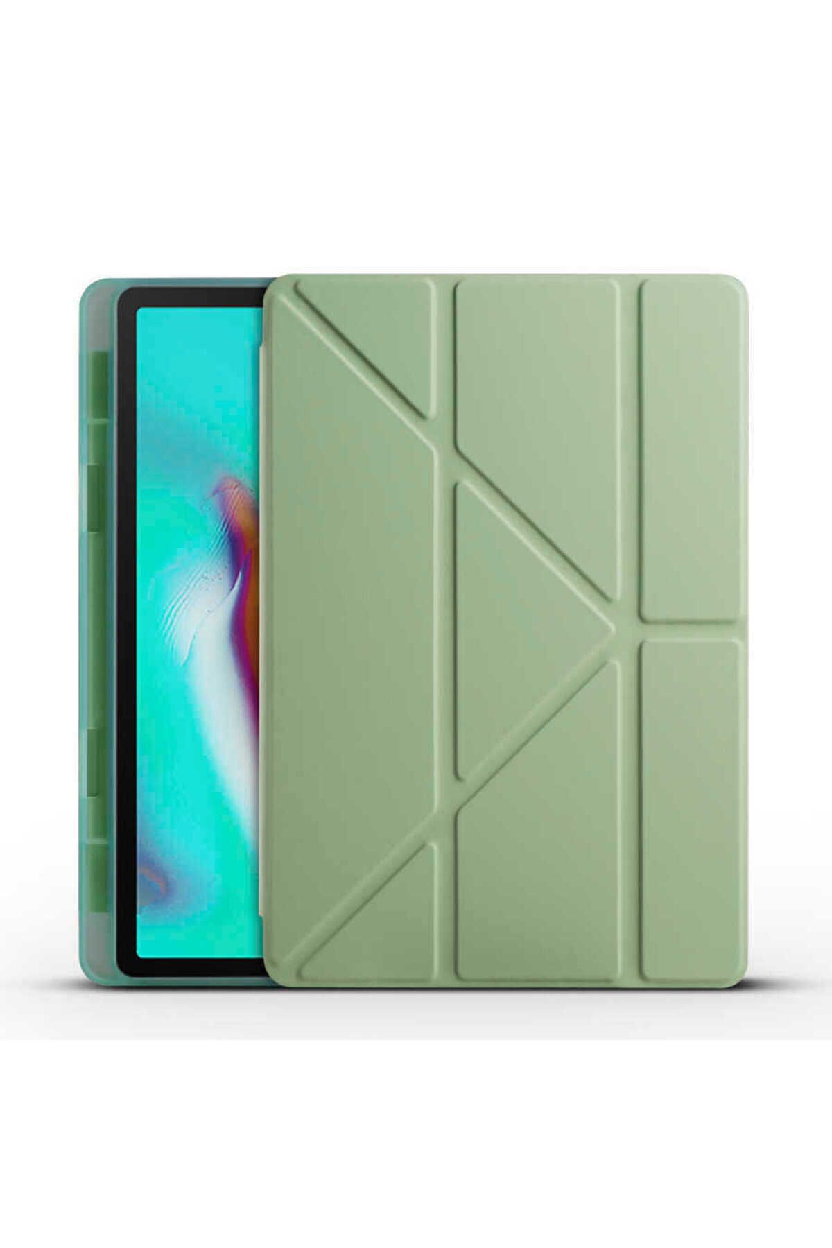 Galaxy Tab A7 10.4 T500 2020 Kılıf  Uyumlu Zore Tri Folding Kalem Bölmeli Standlı Kılıf-Lacivert