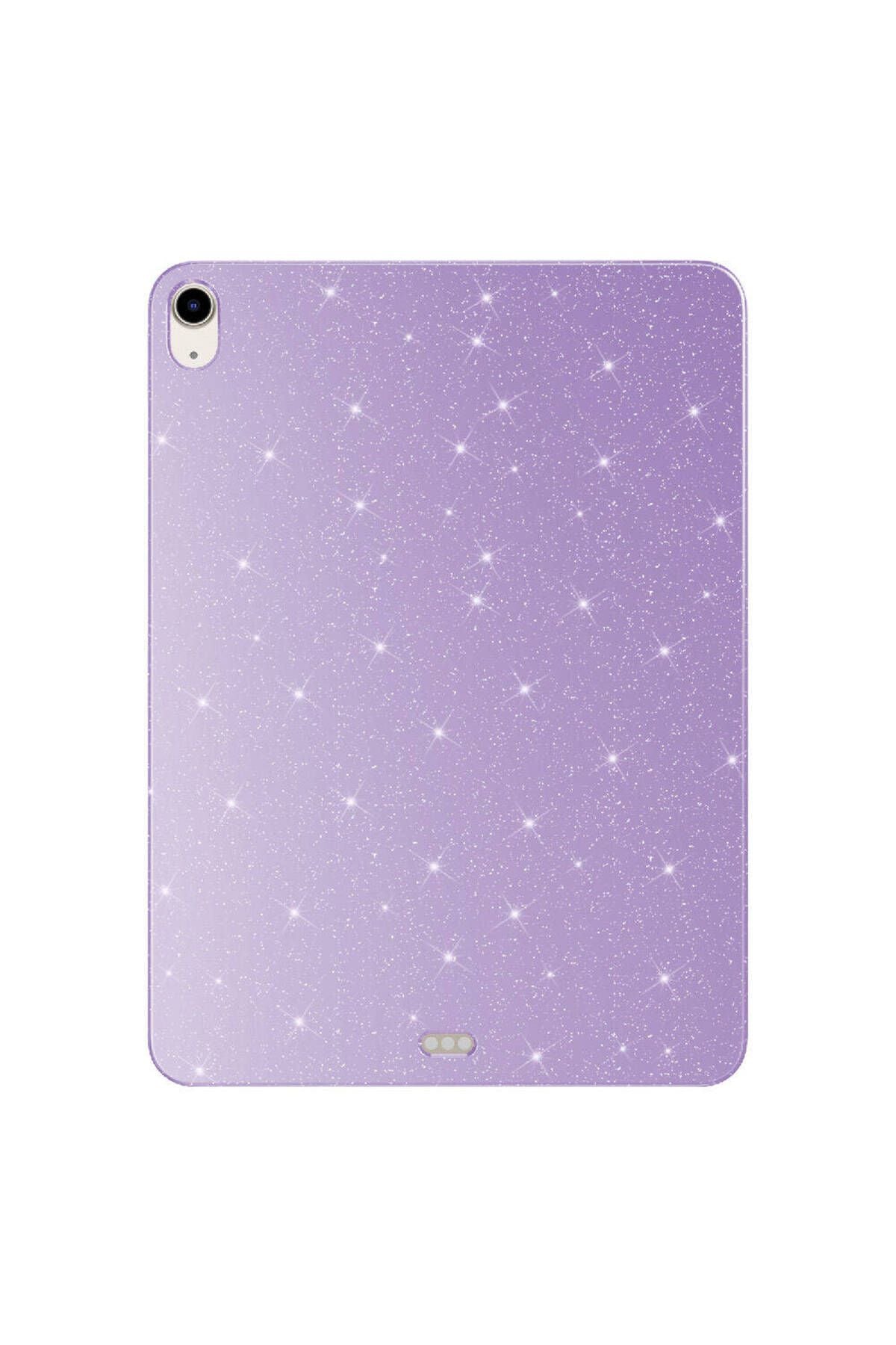 iPad 10.9 2022 (10.Nesil) Simli Parlak Görünümlü Uyumlu Zore Tablet Koton Kılıf-Pembe Koyu