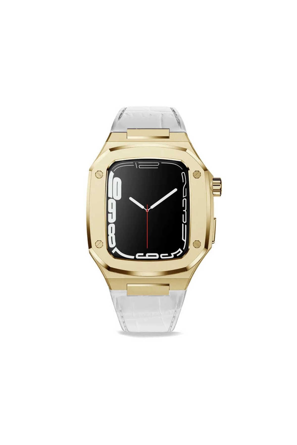 Watch 7 45mm Uyumlu KRD-67 Zore Kordon-Kahverengi-Gümüş
