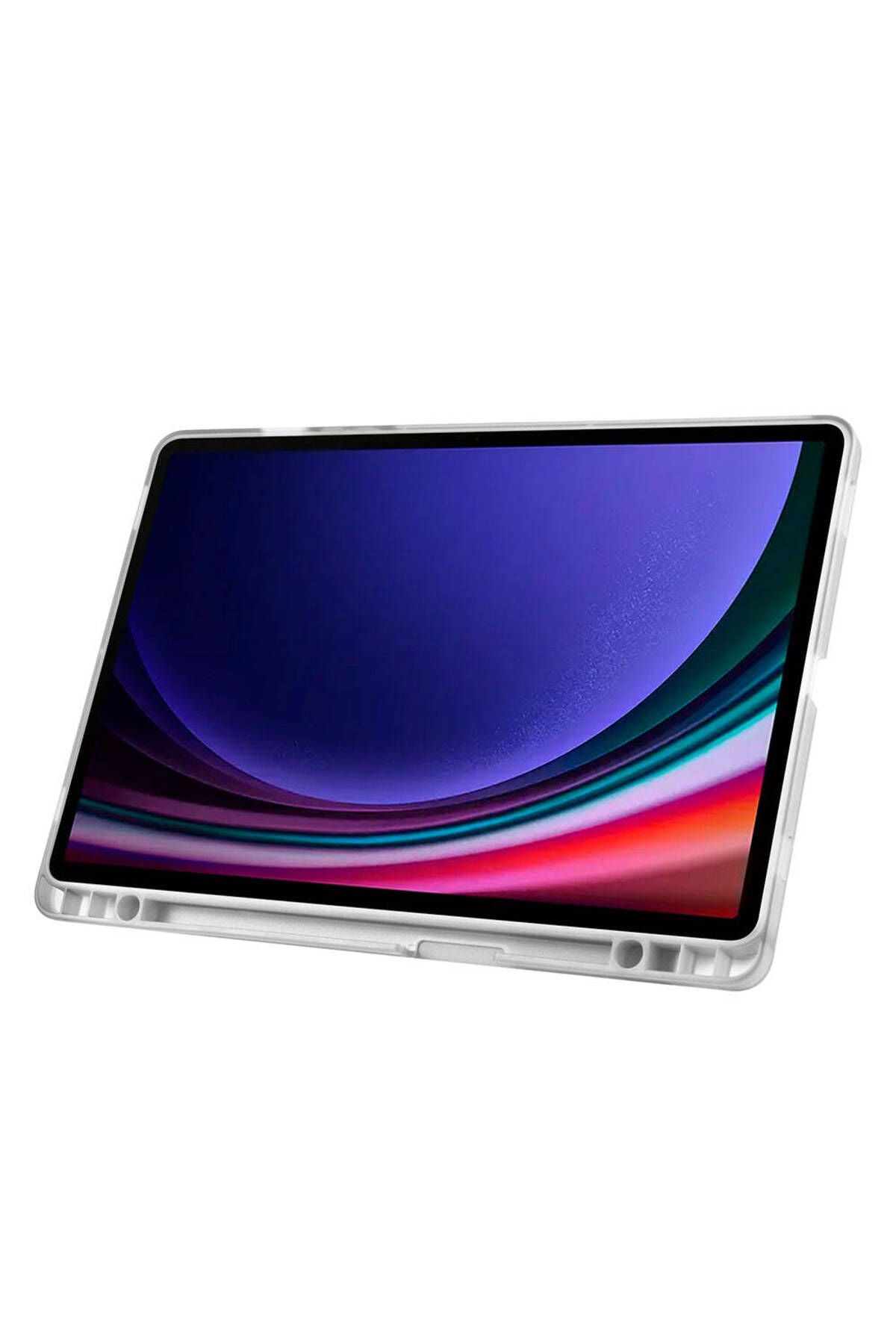 Galaxy Tab S9 Kılıf  Uyumlu Zore Tri Folding Kalem Bölmeli Standlı Kılıf-Rose Gold