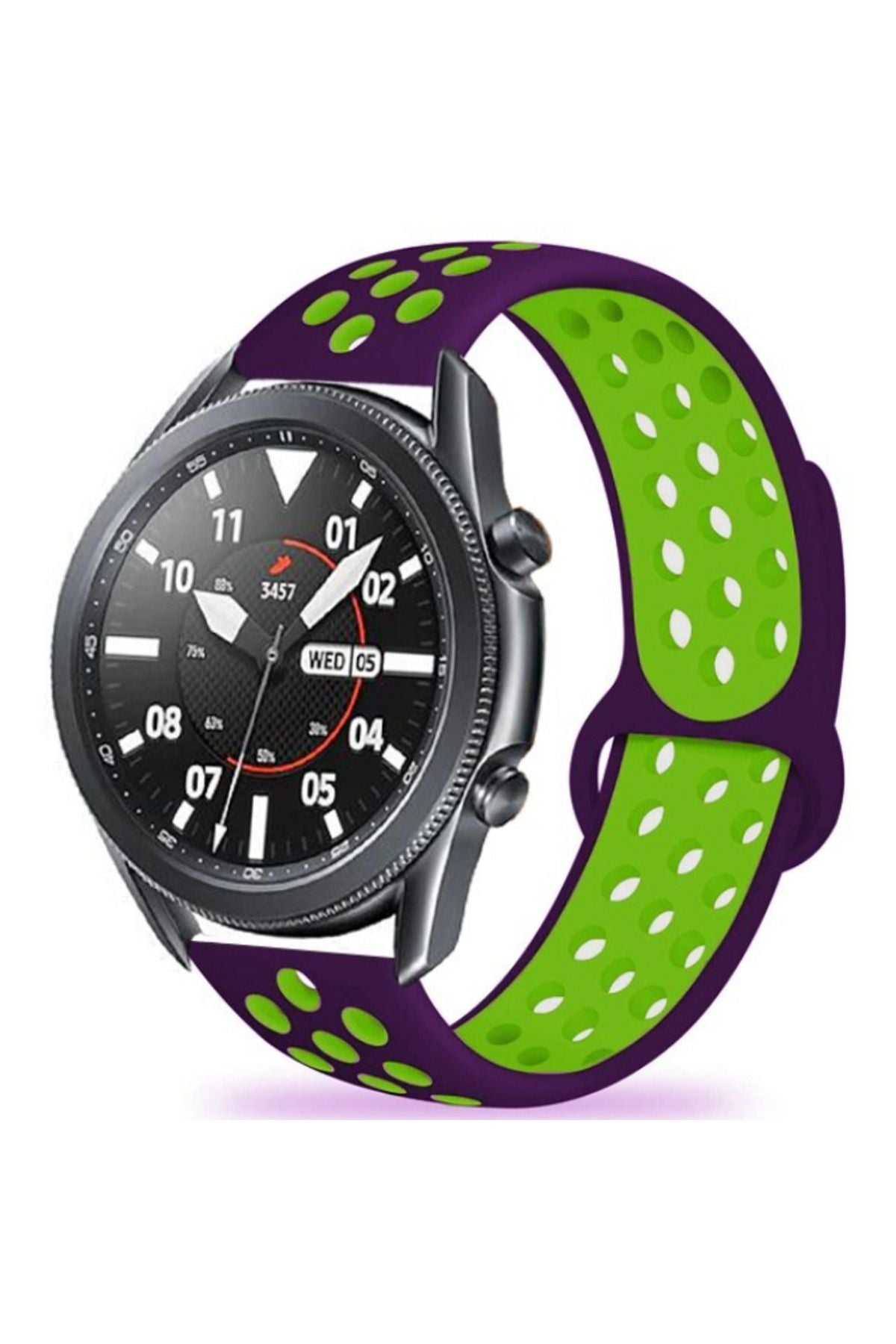 Galaxy Watch 46mm (22mm) KRD-02 Uyumlu Zore Kordon Mor-Yeşil