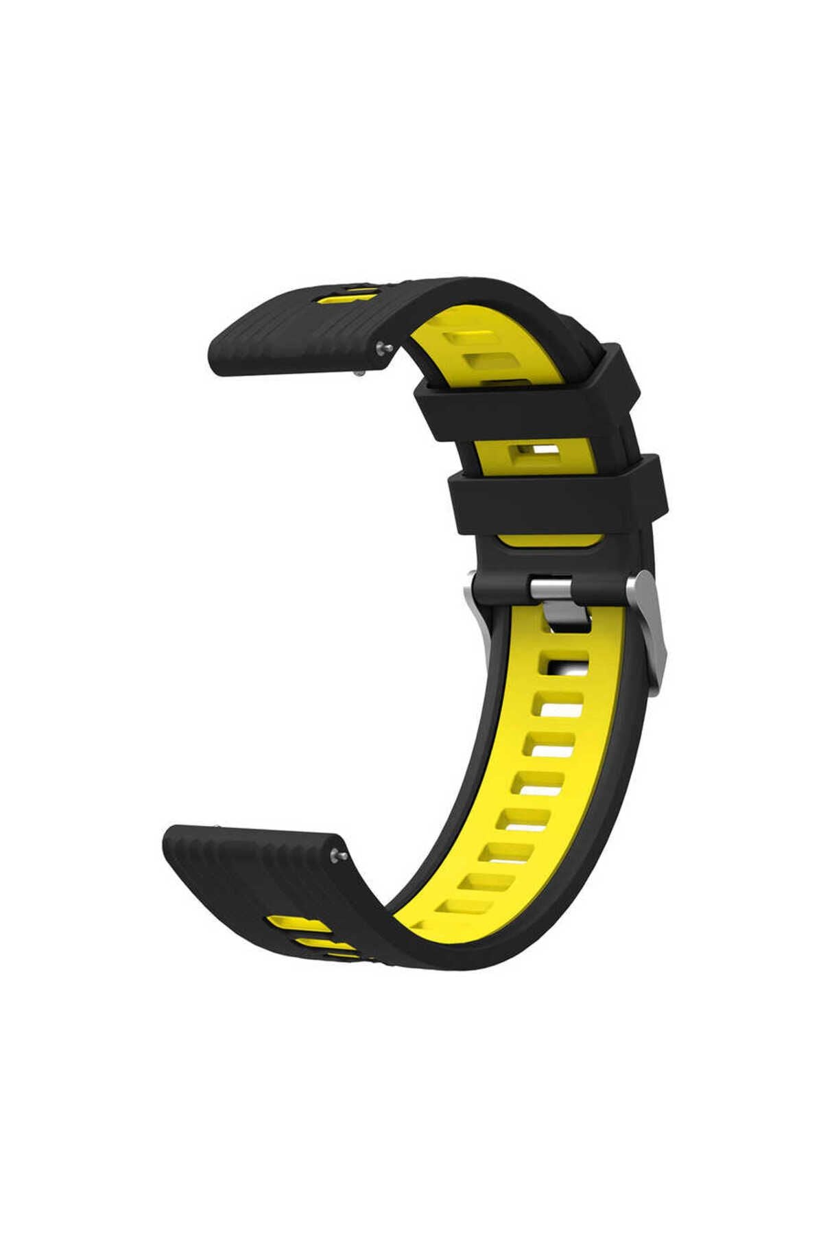 Galaxy Watch Active 2 44mm KRD-55 Uyumlu Zore Kordon Yeşil-Siyah