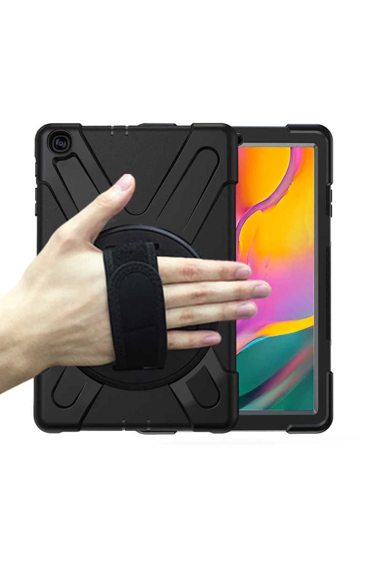 iPad 9.7 2017 (5.Nesil) - Uyumlu BLS STORE Defender Tablet Silikon-Siyah