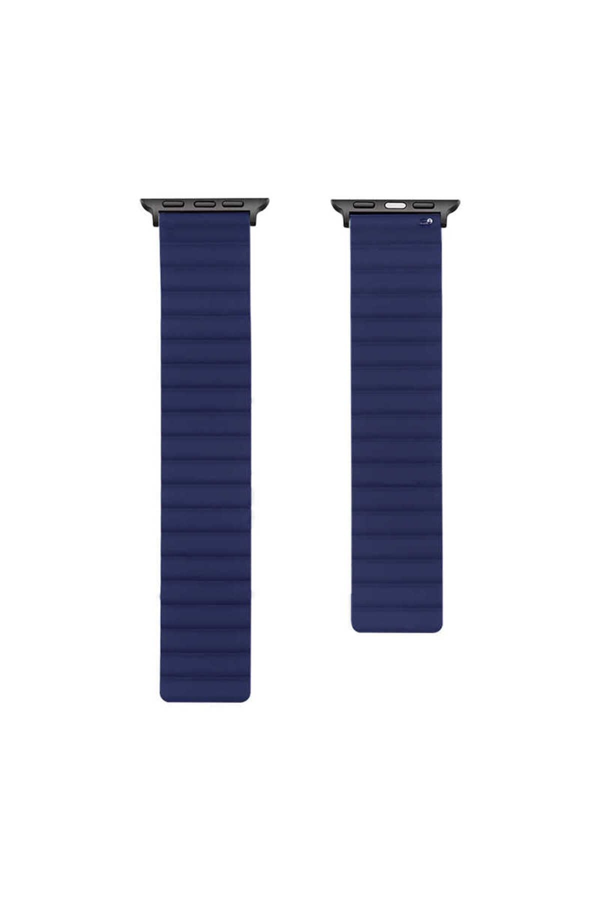 Watch Ultra 49mm Kordon Uyumlu KRD-52 Strap Kayış CLO- Gri-Turuncu