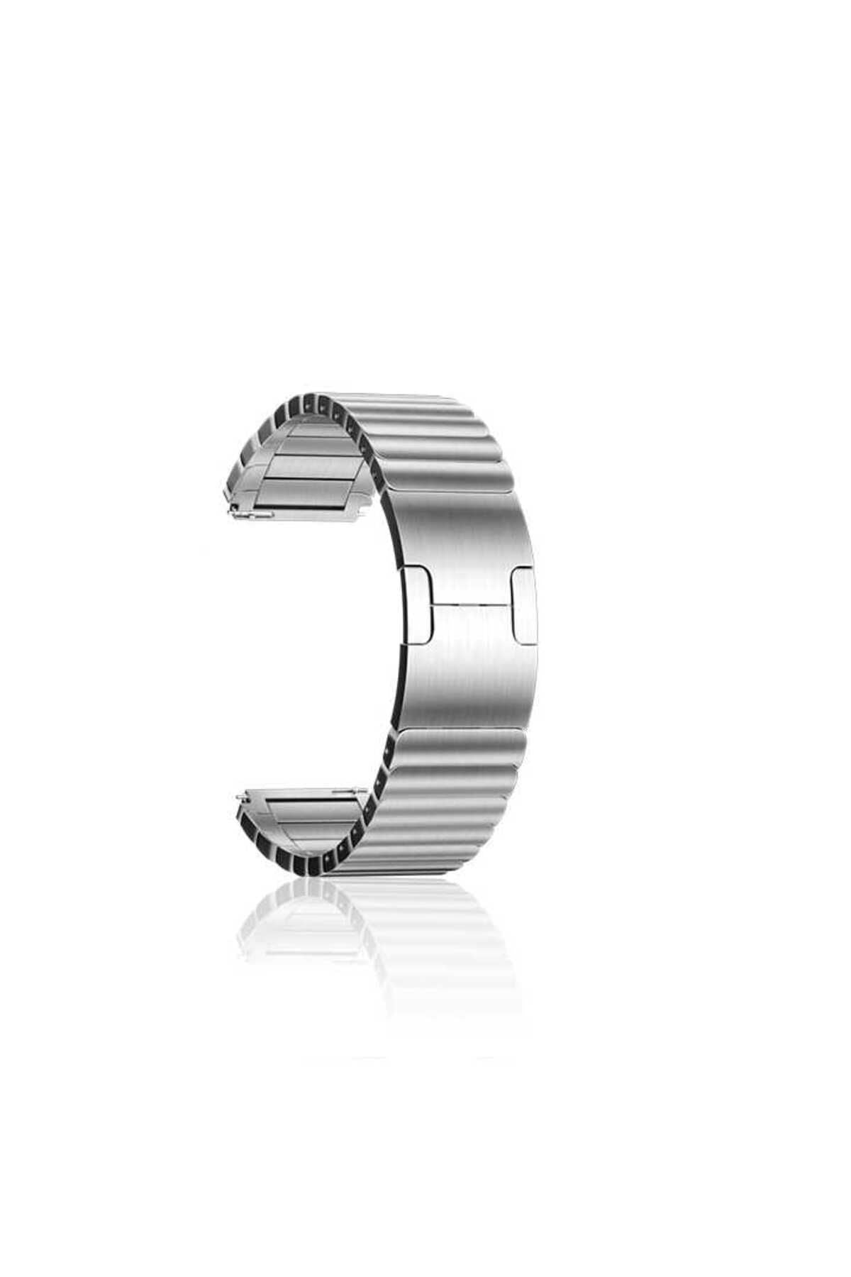 Galaxy Watch 46mm Uyumlu KRD-35 22mm Metal Zore Kordon-Gümüş