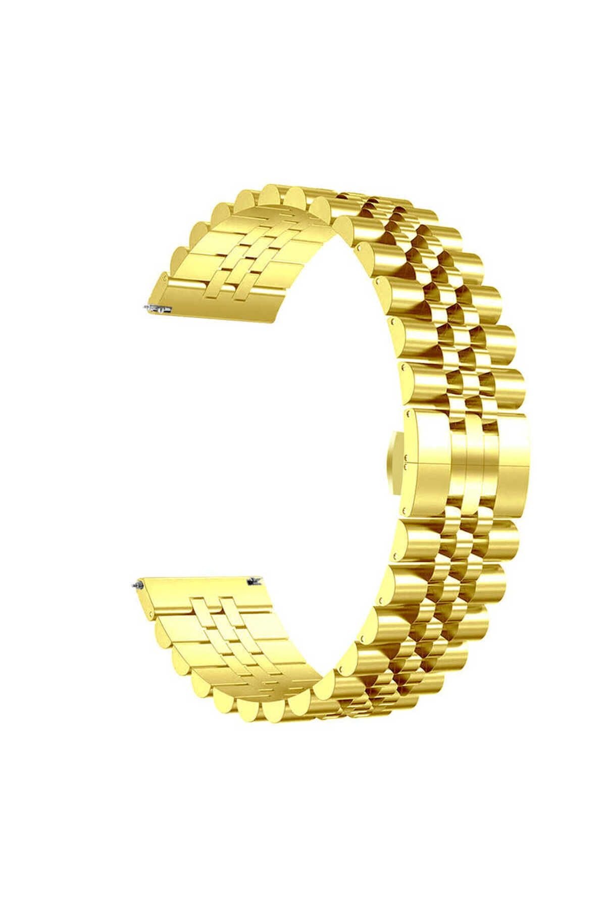 Galaxy Watch 42mm Uyumlu KRD-36 20mm Metal Zore Kordon-Rose Gold