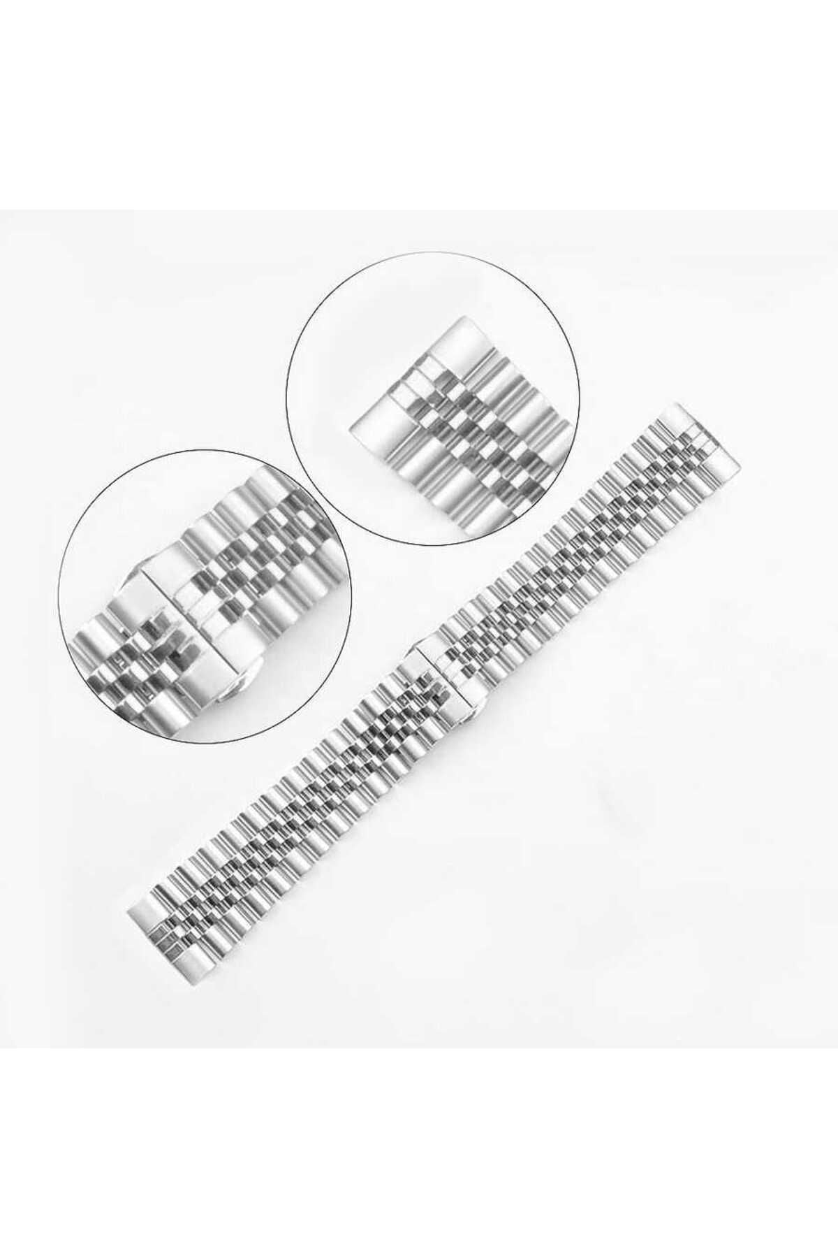 Galaxy Watch 46mm Uyumlu KRD-36 22mm Metal Zore Kordon-Siyah
