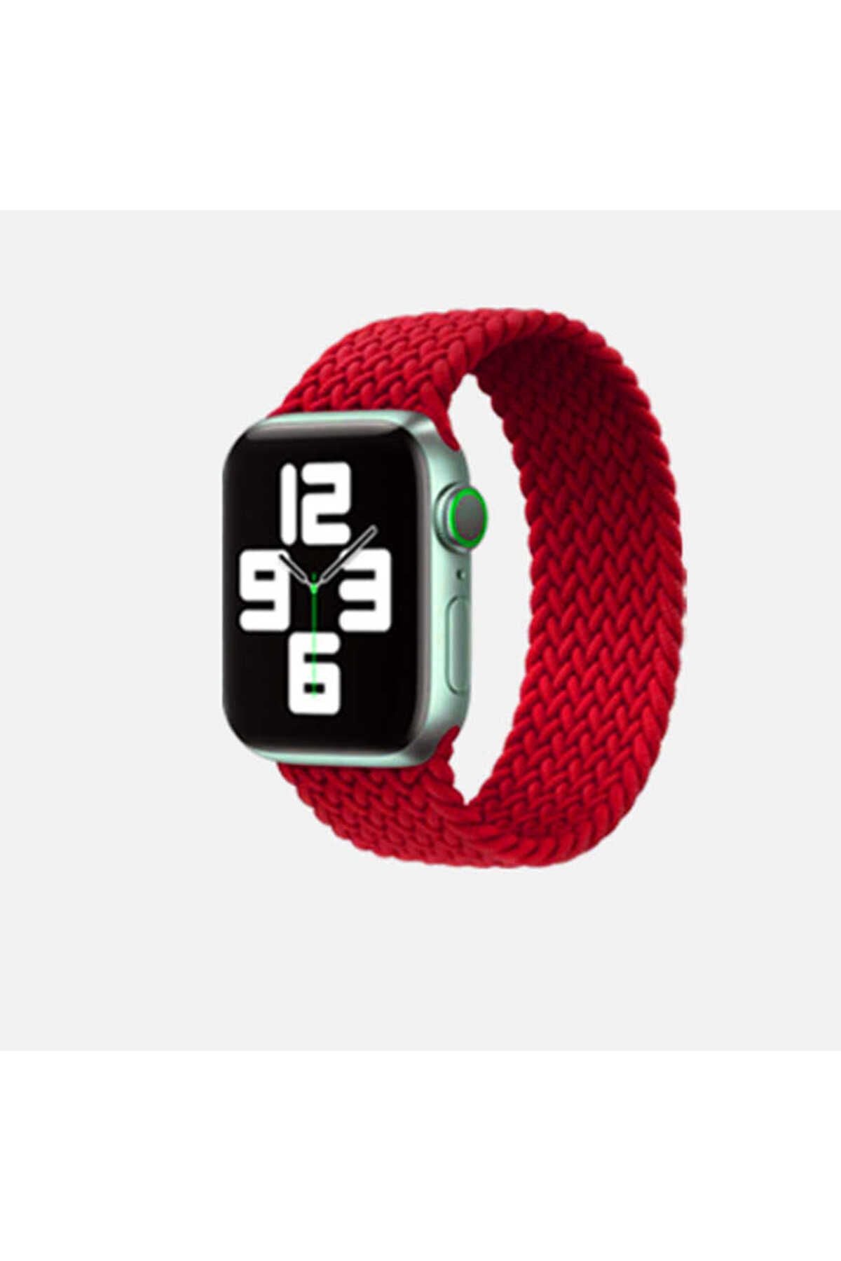 Watch Ultra 49mm Kordon Uyumlu KRD-32 Small Strap Kayış CLO- Kırmızı