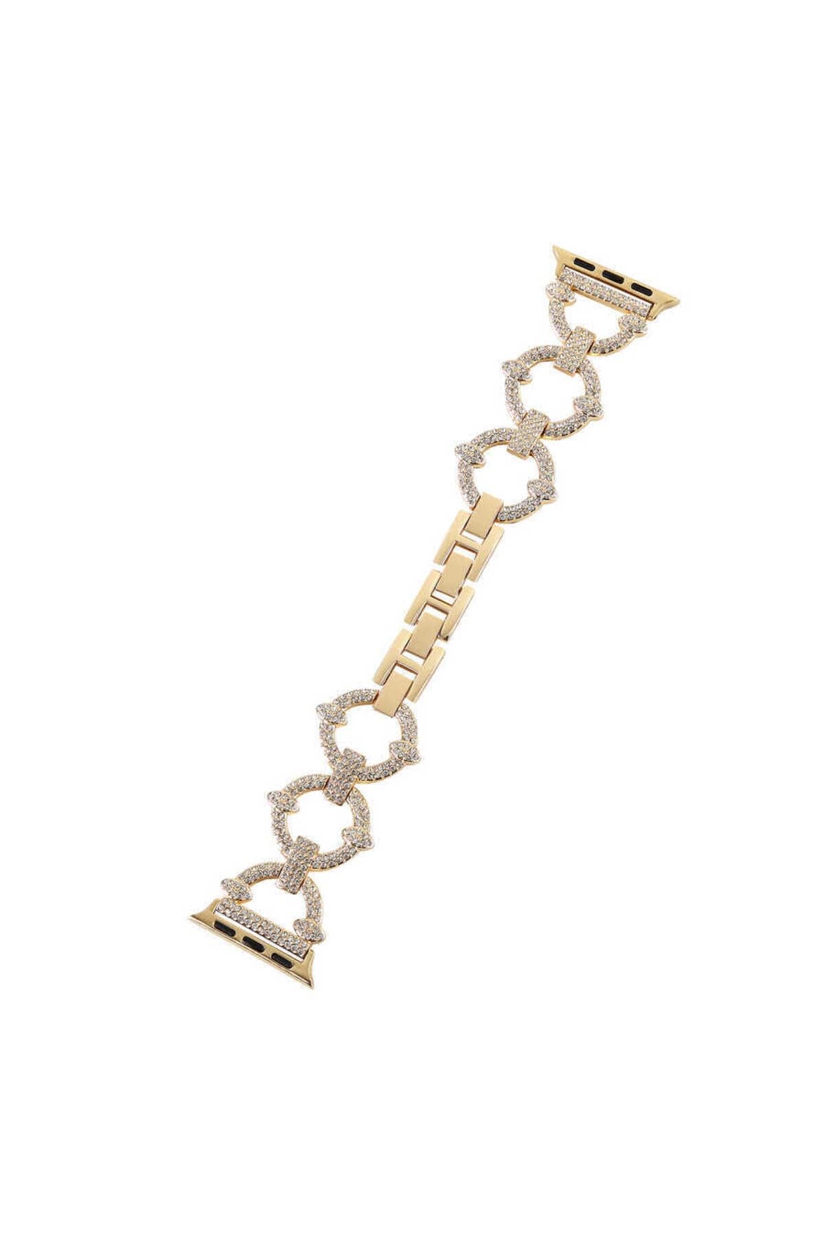 Watch Ultra 49mm Kordon Uyumlu KRD-57 Metal Strap Kayış CLO- Rose Gold