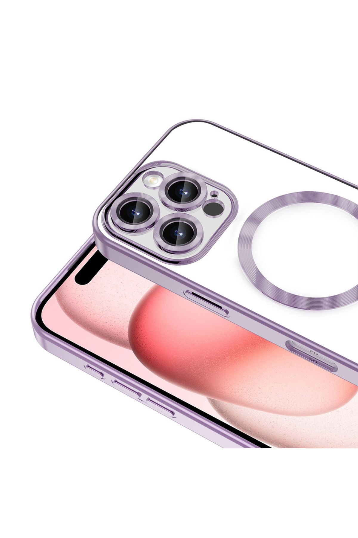 iPhone 16 Pro Kılıf Kamera Korumalı Magsafe Wireless Şarj Özellikli Zore Demre Kapak - Sierra Mavi