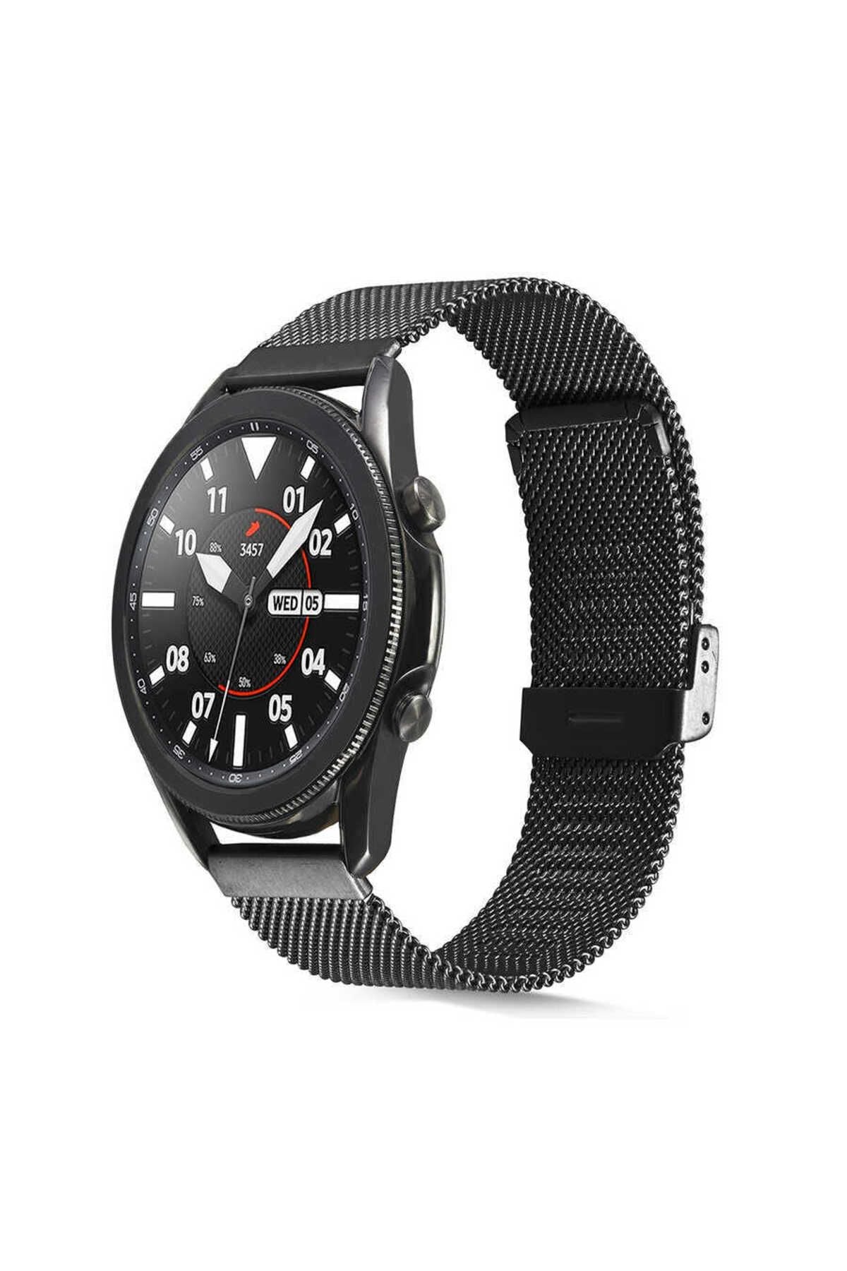 Galaxy Watch 46mm Uyumlu KRD-45 22mm Metal Zore Kordon-Rose Gold