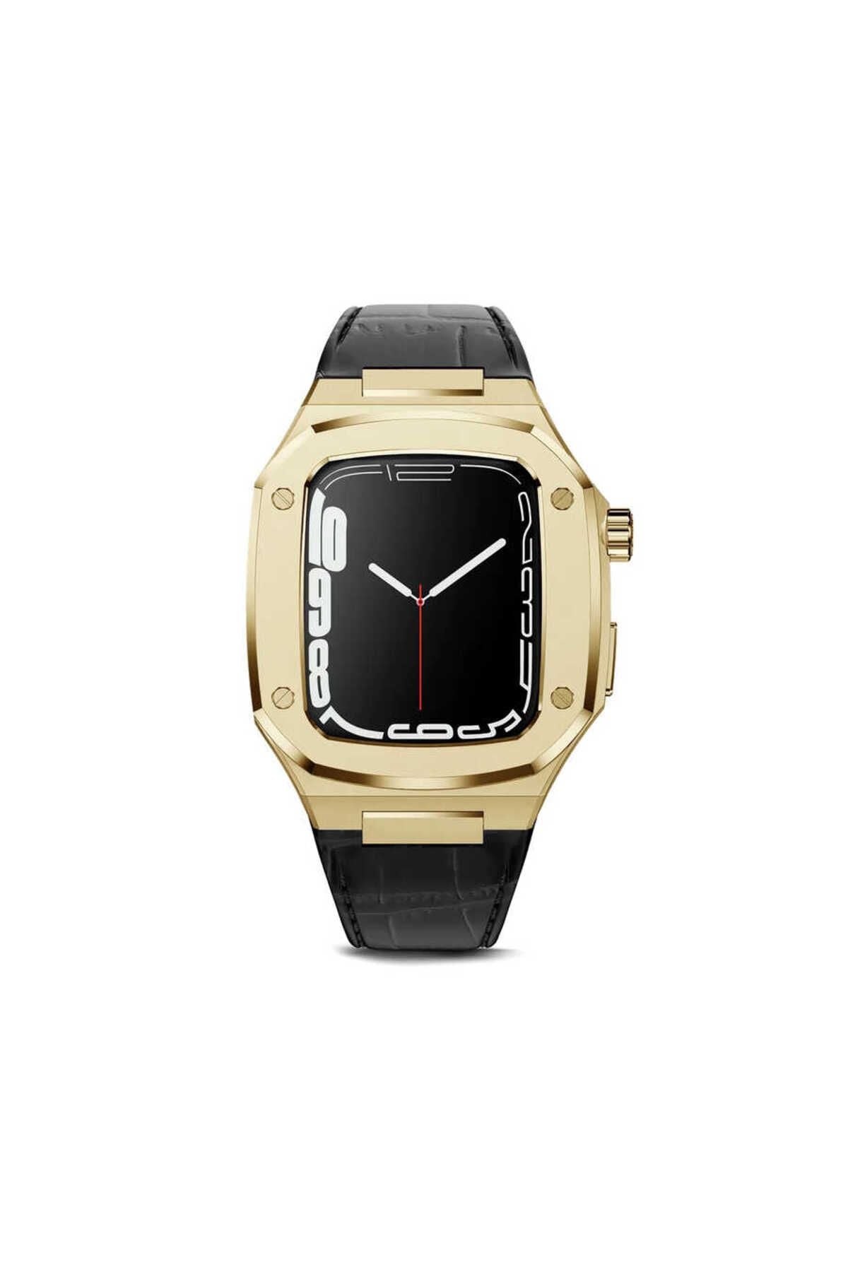 Watch 7 45mm Uyumlu KRD-67 Zore Kordon-Kahverengi-Gümüş