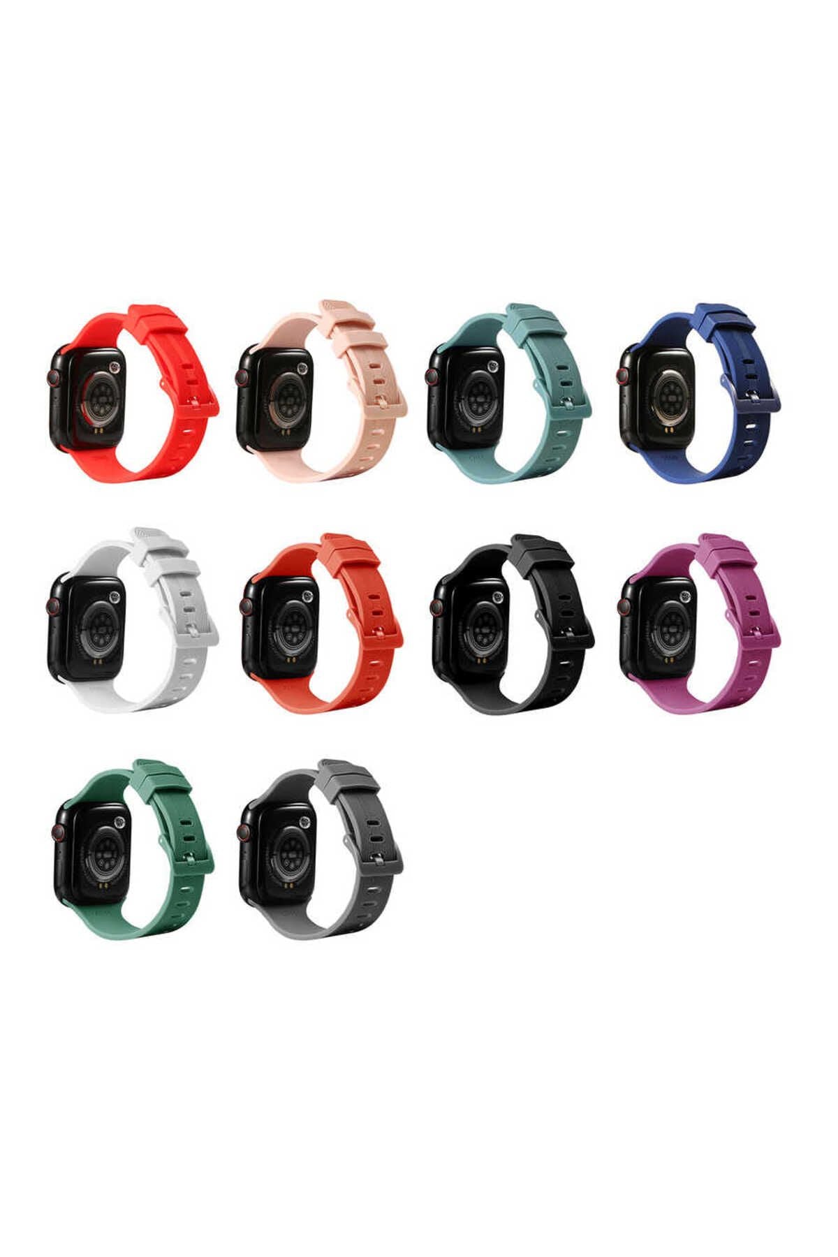 Watch Ultra 49mm Kordon KRD-23 Uyumlu Strap Kayış CLO- Kırmızı