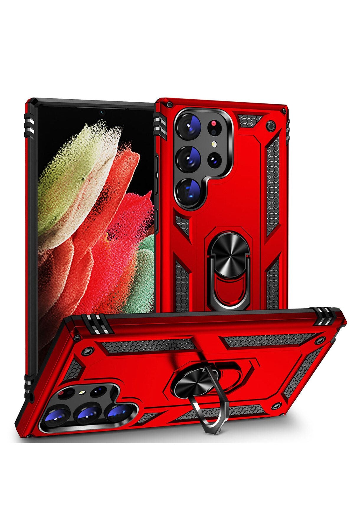 Galaxy S23 Ultra Uyumlu Zore Vega Kılıf-Kırmızı