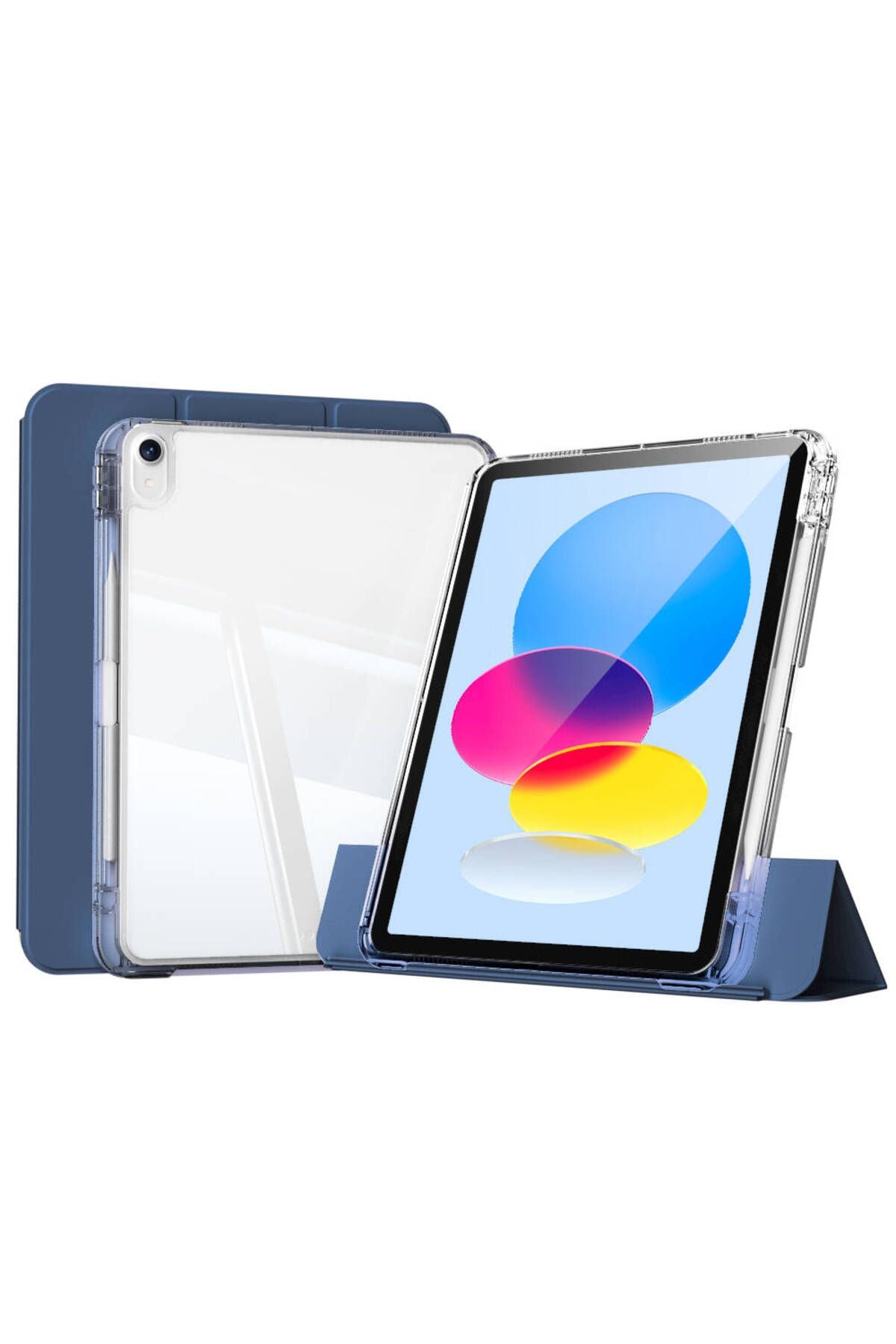 iPad 10.9 2022 (10.Nesil) Kılıf Magnetik Ayrılabilen Airbagli Zore Sliding Tablet Kılıfı - Koyu Ye