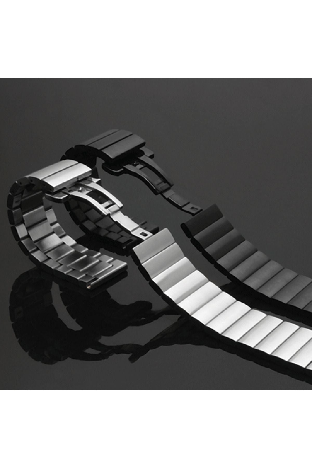 Galaxy Watch 42mm (20mm) Uyumlu KRD-16 Metal Zore Kordon-Siyah