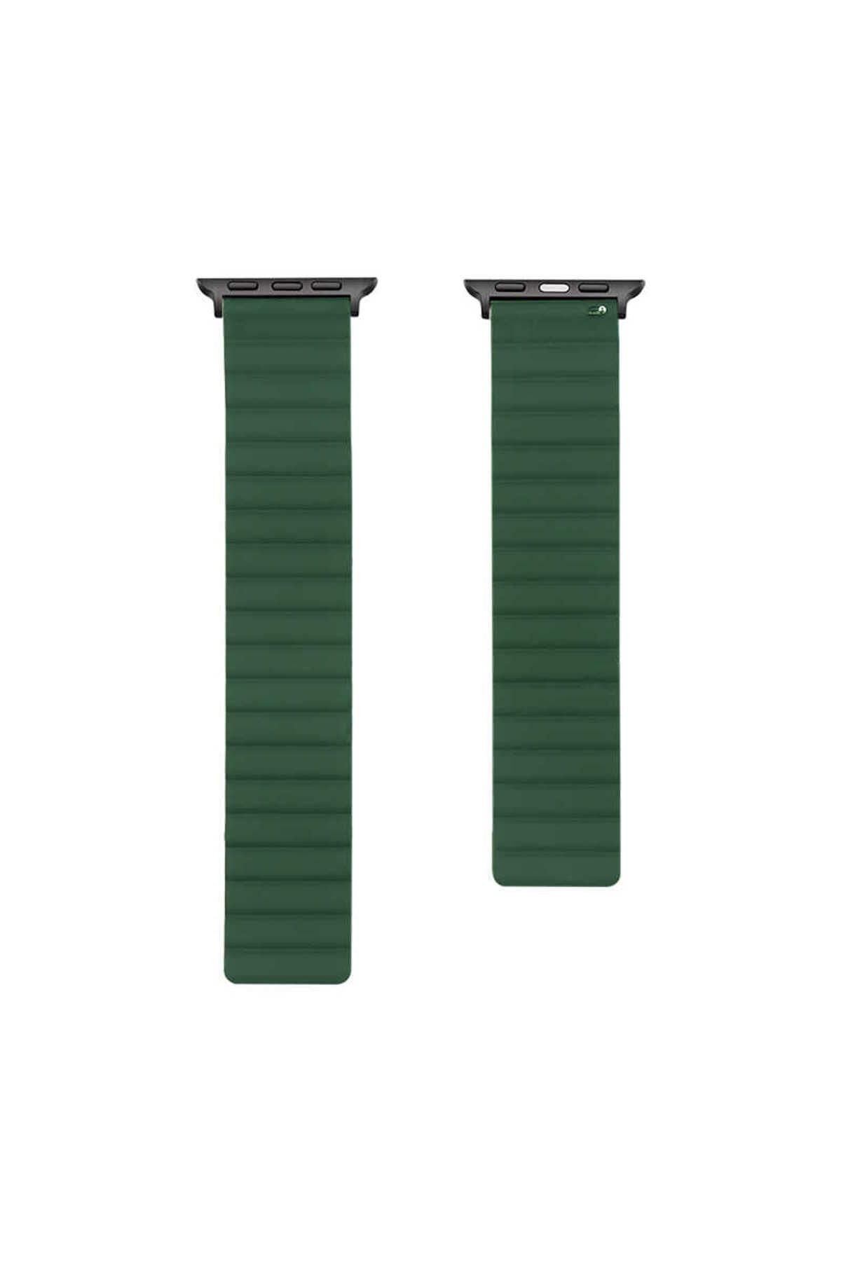 Watch Ultra 49mm Kordon Uyumlu KRD-52 Strap Kayış CLO- Gri-Turuncu