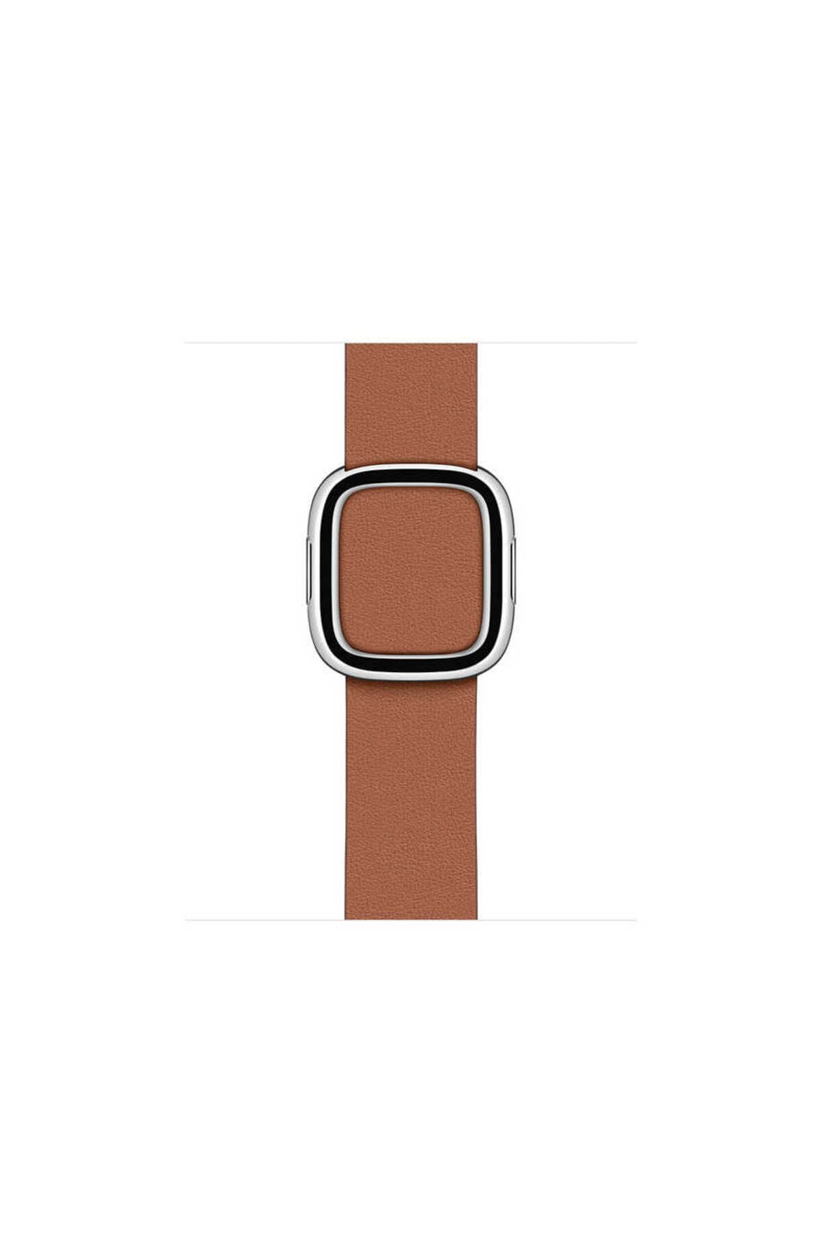 Watch Ultra 49mm Kordon Uyumlu KRD-42 Deri Strap Kayış CLO- Kahverengi