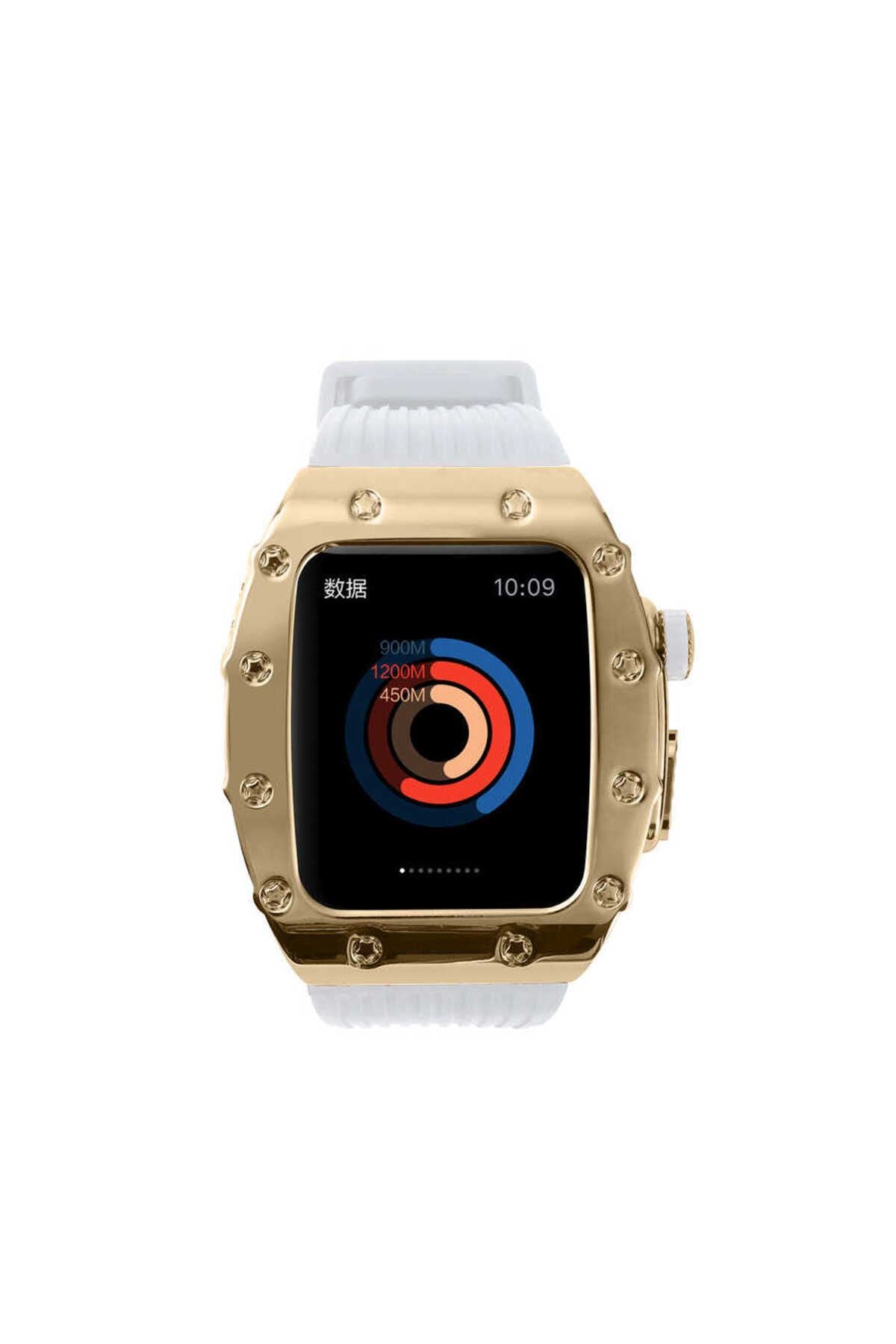 Watch 7 45mm Uyumlu KRD-65 Zore Kordon-Beyaz-Siyah