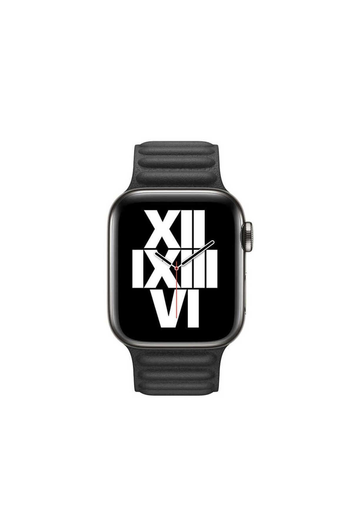 Watch Ultra 49mm Kordon Uyumlu KRD-34 Deri Strap Kayış CLO- Lacivert