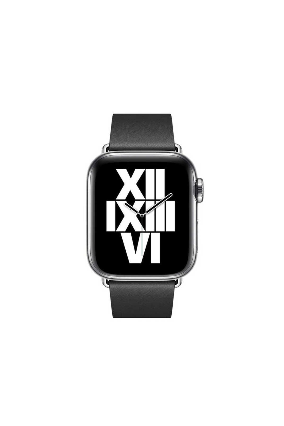 Watch Ultra 49mm Kordon Uyumlu KRD-42 Deri Strap Kayış CLO- Kahverengi