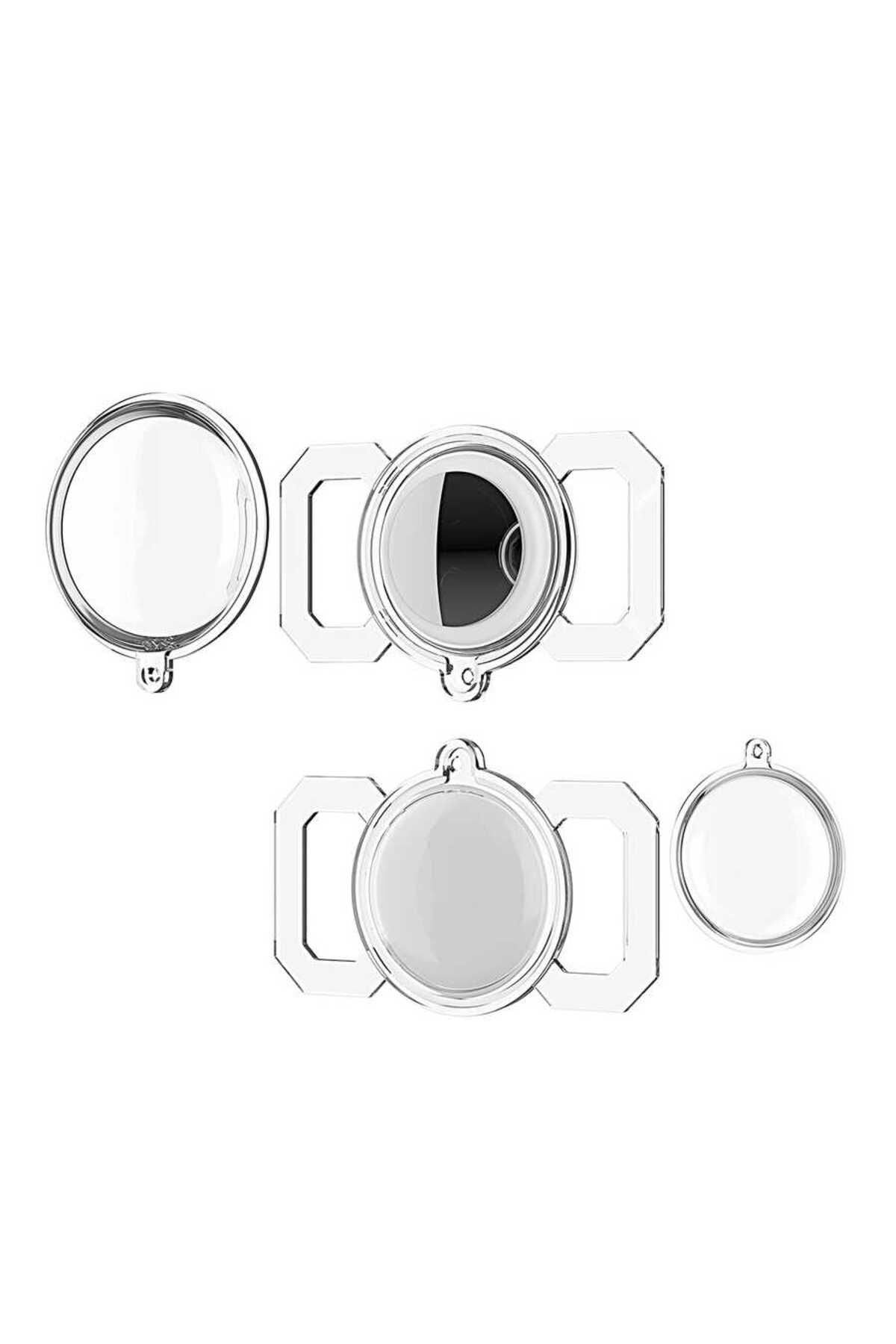 Airtag 06 Uyumlu Silikon Anahtarlık-Renksiz