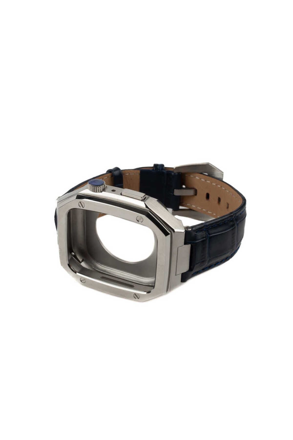 Watch 44mm Uyumlu KRD-67 Zore Kordon-Siyah-Rose Gold
