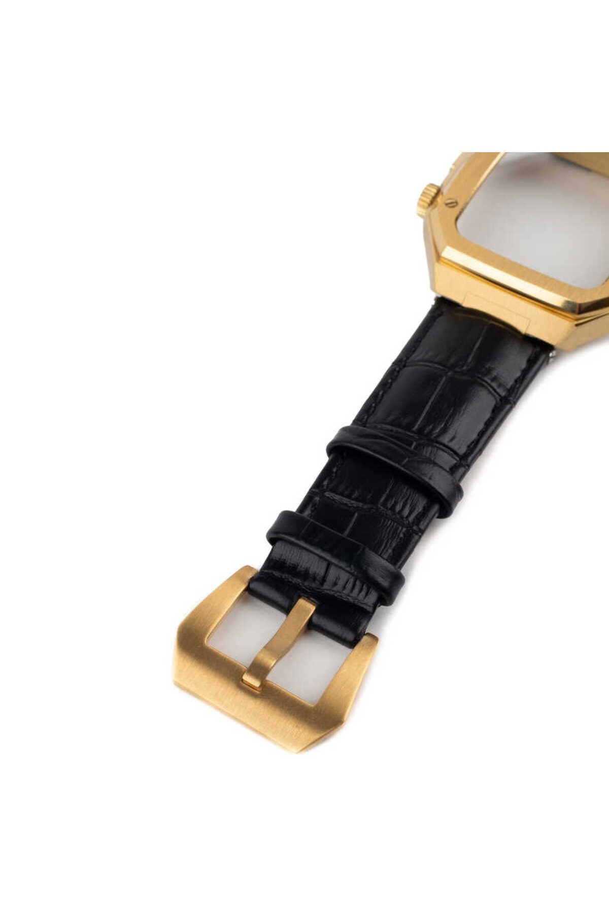Watch 7 45mm Uyumlu KRD-67 Zore Kordon-Kahverengi-Gümüş