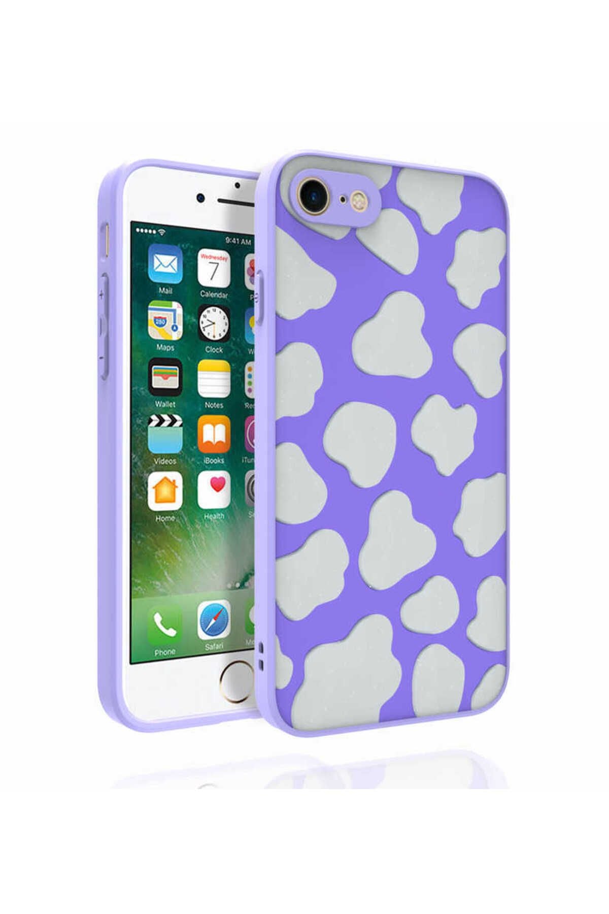 iPhone SE 2022 Uyumlu Desenli Kamera Korumalı Parlak Zore Nora Kılıf-NO3