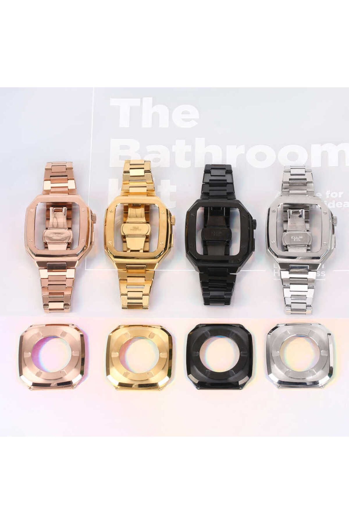Watch 7 45mm Uyumlu KRD-64 Metal Zore Kordon-Siyah