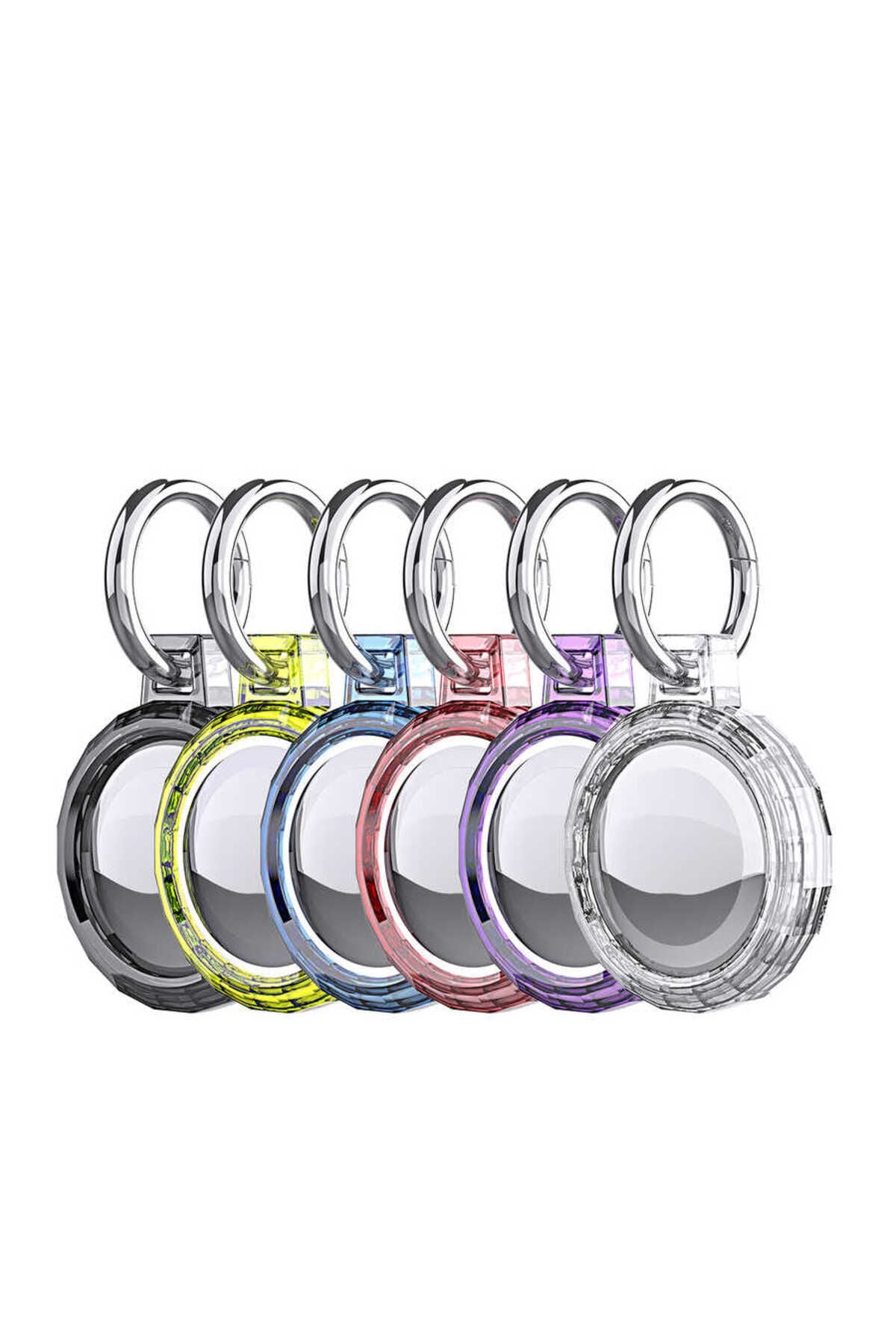 Airtag 04 Uyumlu Silikon Anahtarlık-Mor