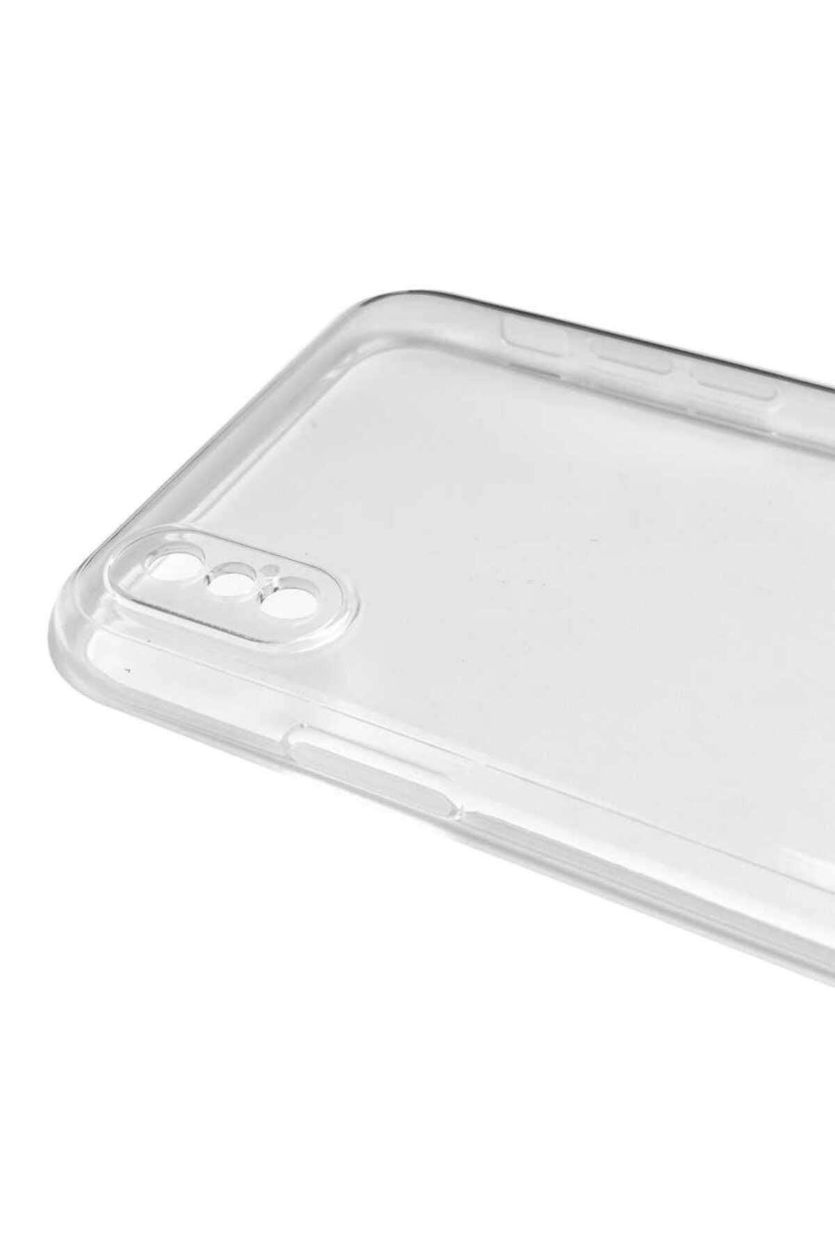 iPhone XS Max 6.5 Kılıf RNTC Kamera Korumalı Süper Silikon Kapak - Renksiz