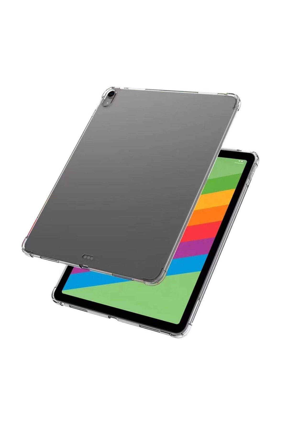 iPad Air 13 2024 Kılıf Uyumlu Zore Tablet Nitro Anti Shock Silikon Kapak-Şeffaf
